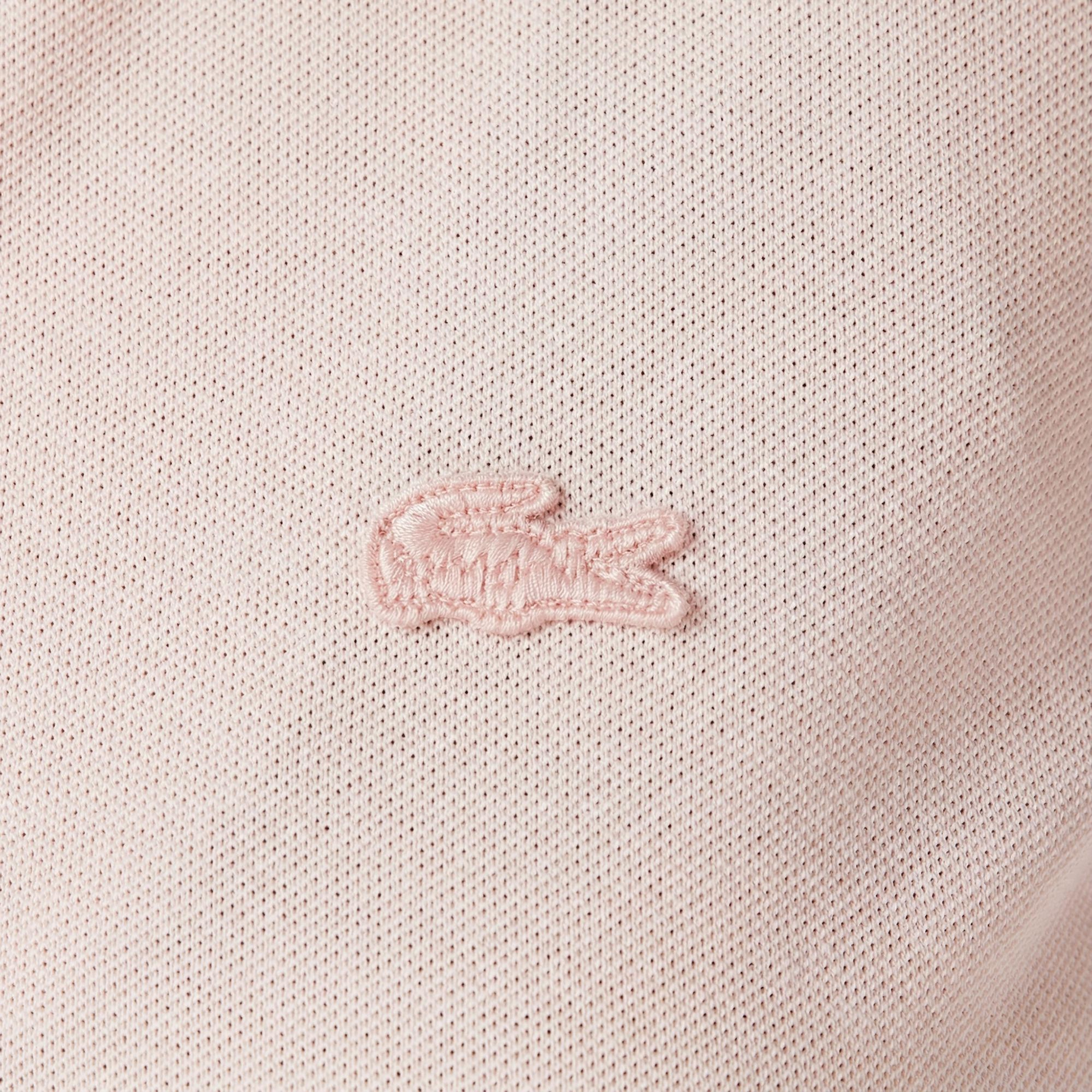 Lacoste Kadın Slim Fit Uzun Kollu Pembe Polo