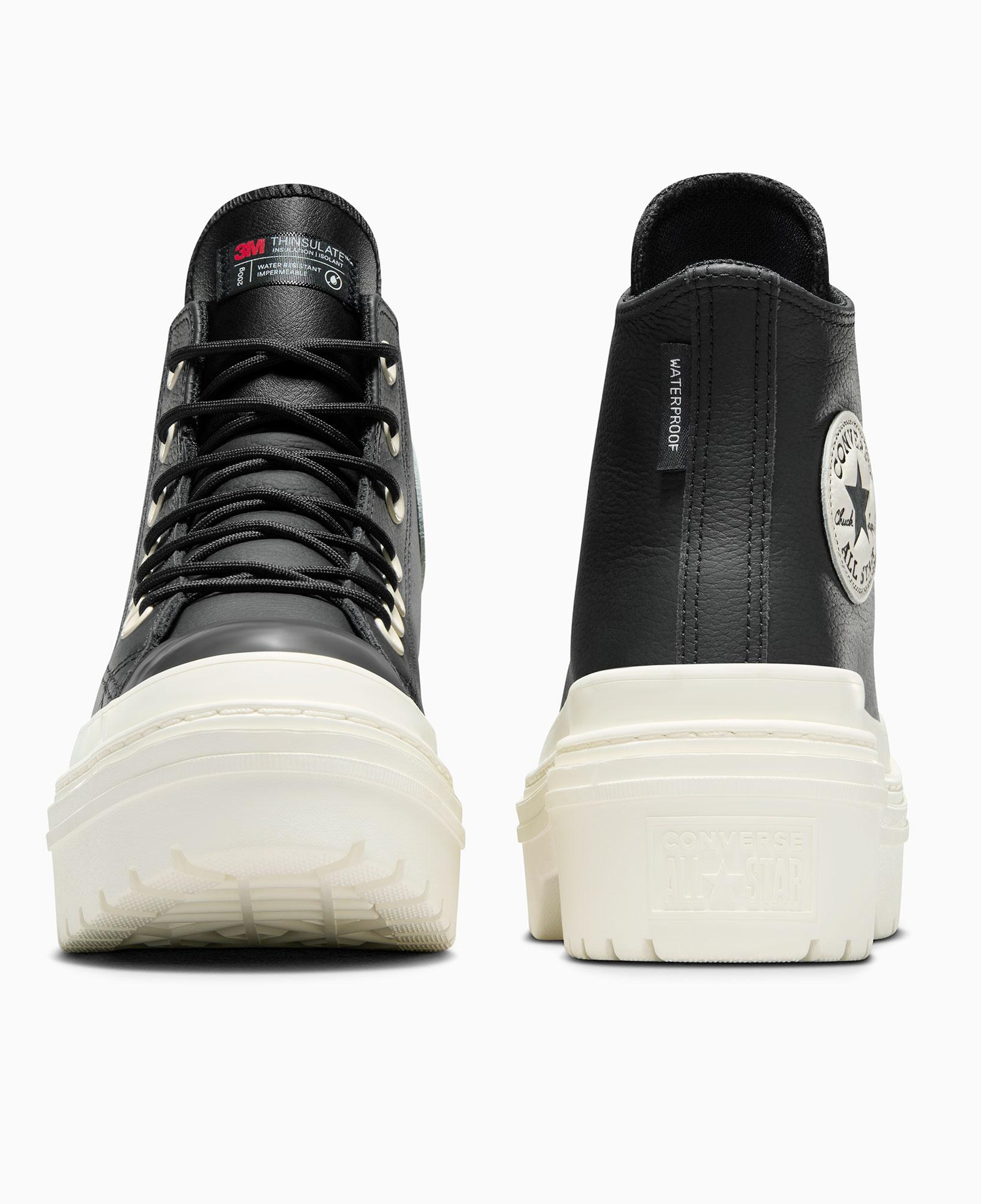 Converse Chuck Taylor All Star Lugged Heel Kadın Siyah Deri Platform Bot