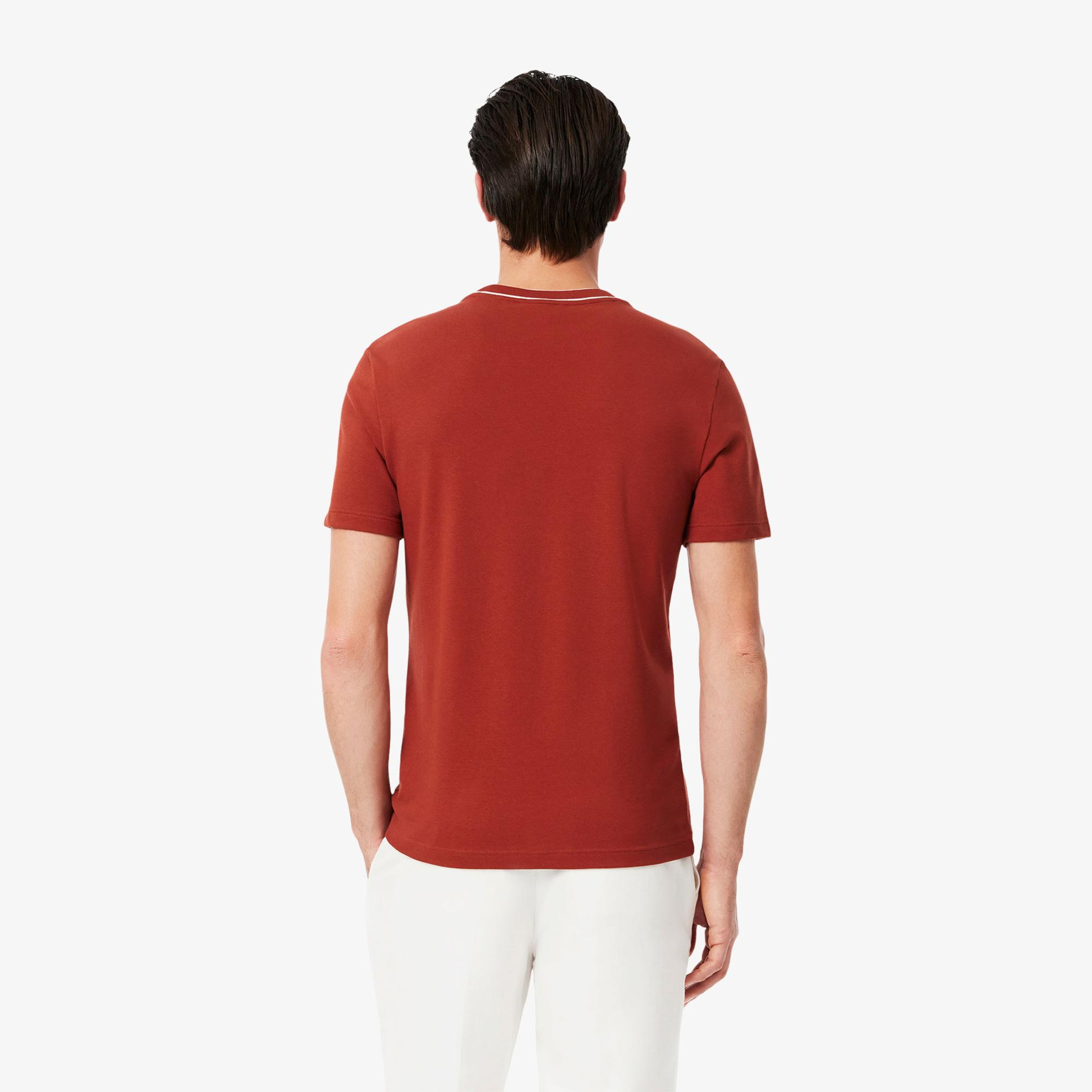 Lacoste Erkek Regular Fit Bisiklet Yaka Kırmızı T-Shirt