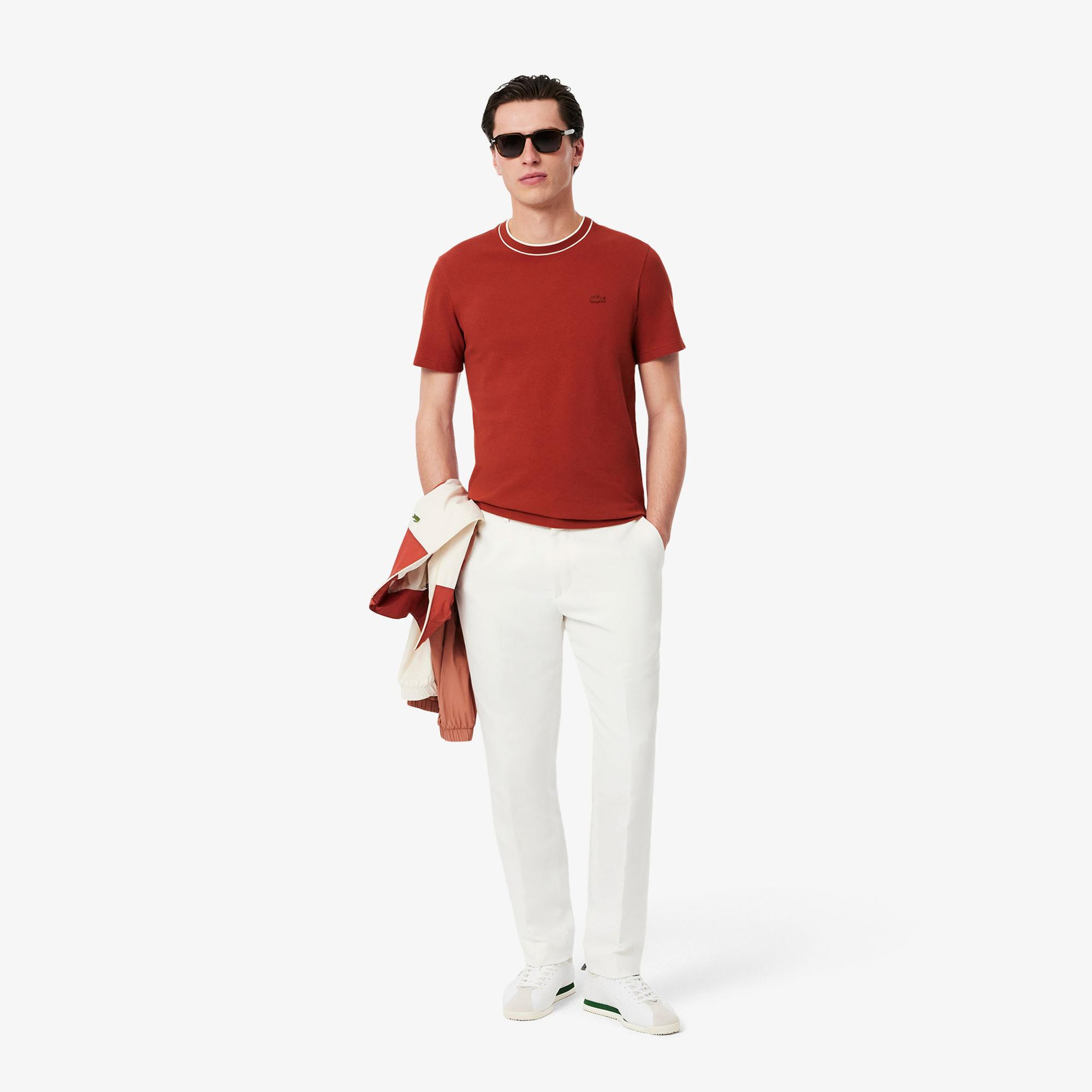 Lacoste Erkek Regular Fit Bisiklet Yaka Kırmızı T-Shirt