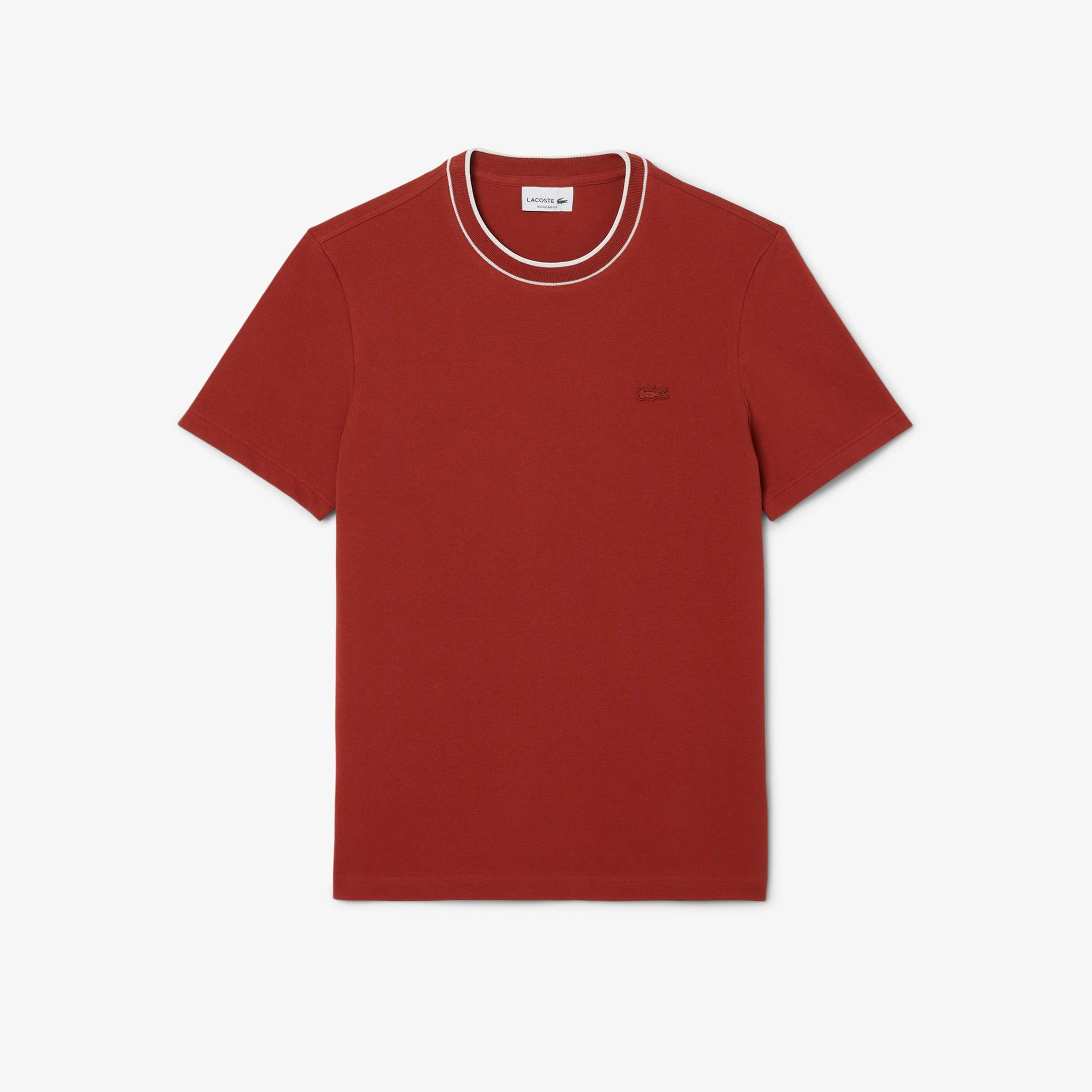 Lacoste Erkek Regular Fit Bisiklet Yaka Kırmızı T-Shirt