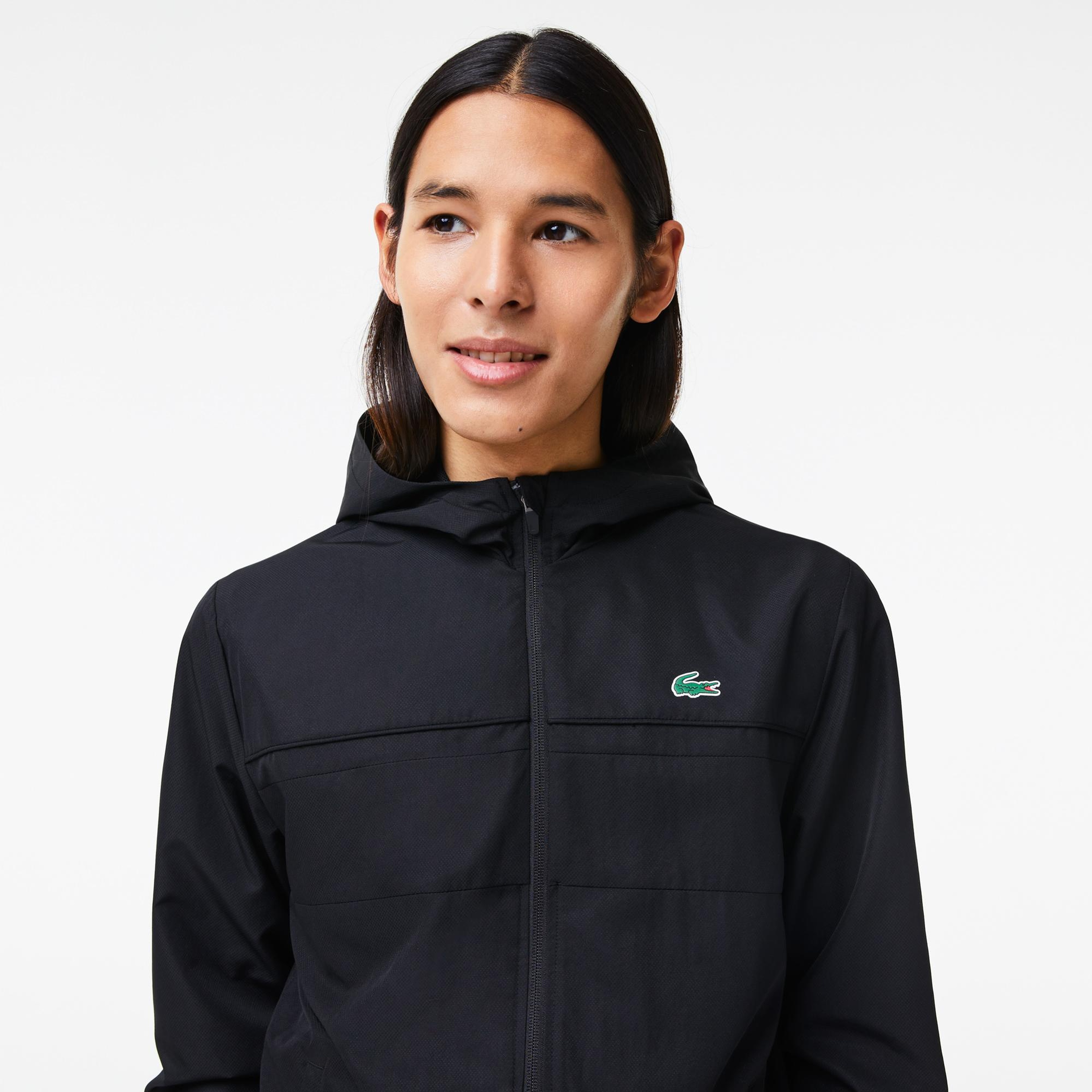 Lacoste Erkek Regular Fit Kapüşonlu Siyah Eşofman Takımı