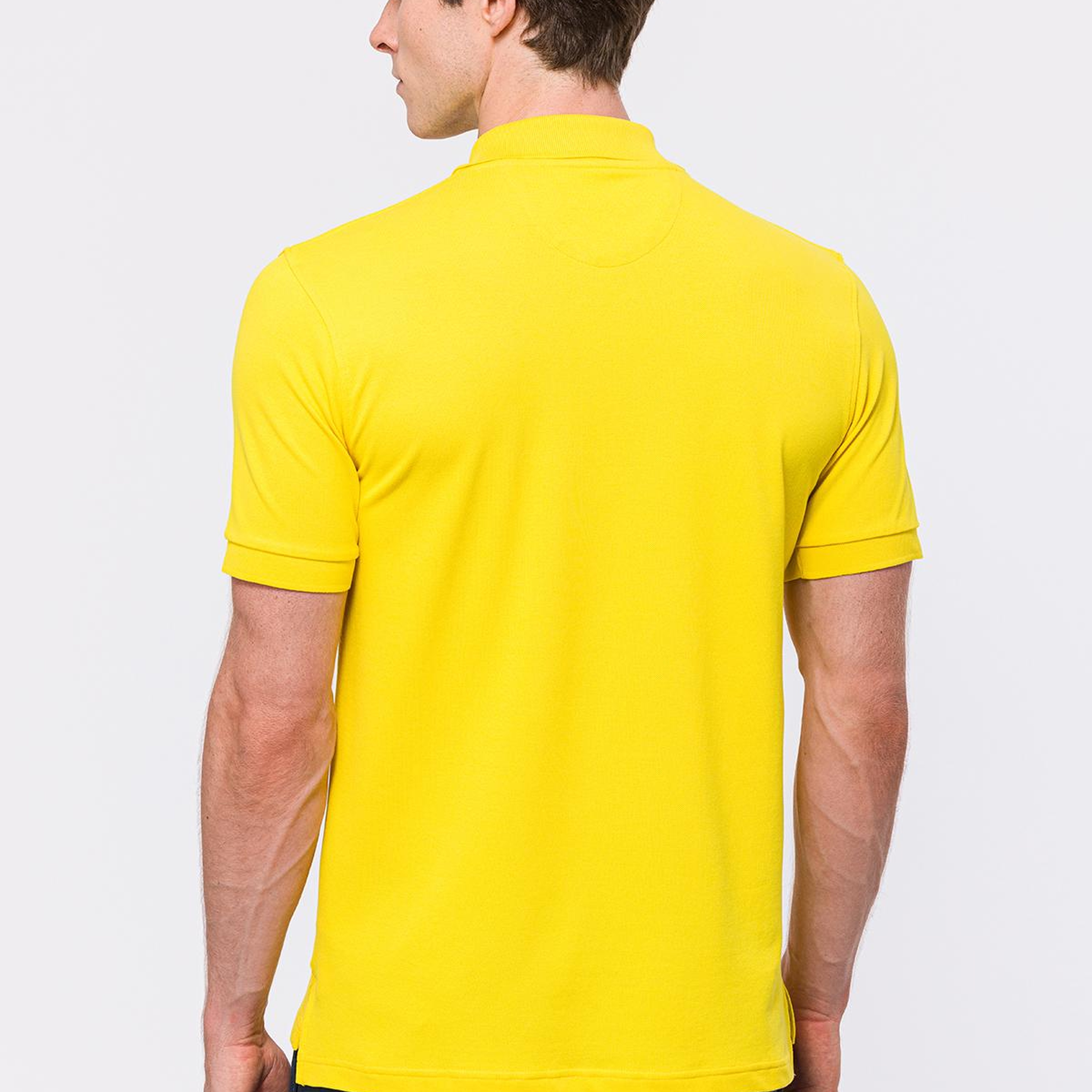 Erkek Sarı Kısa Kollu Polo Yaka T-Shirt