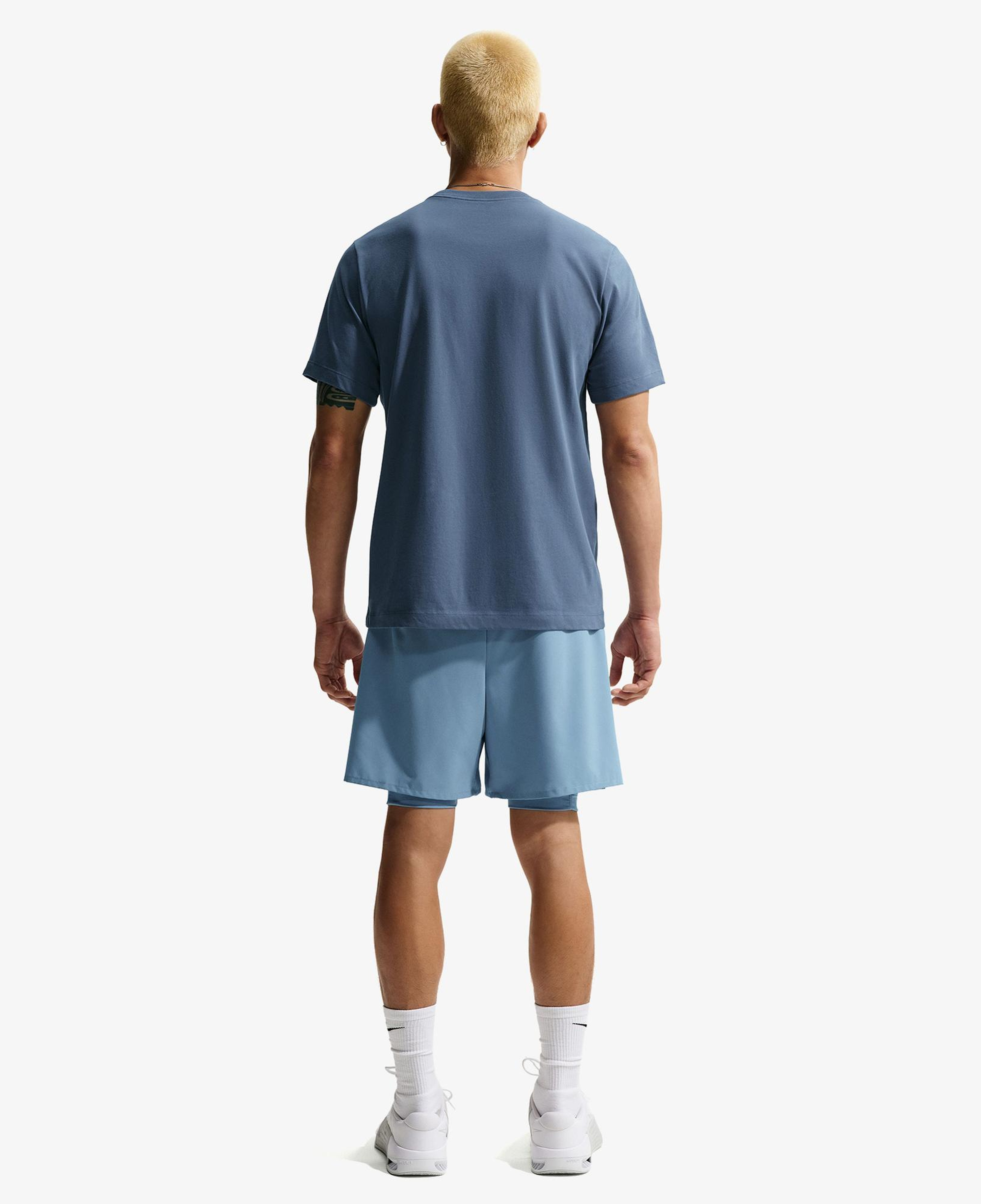 Nike Dri-Fit Crew Solid Erkek Mavi T-Shirt