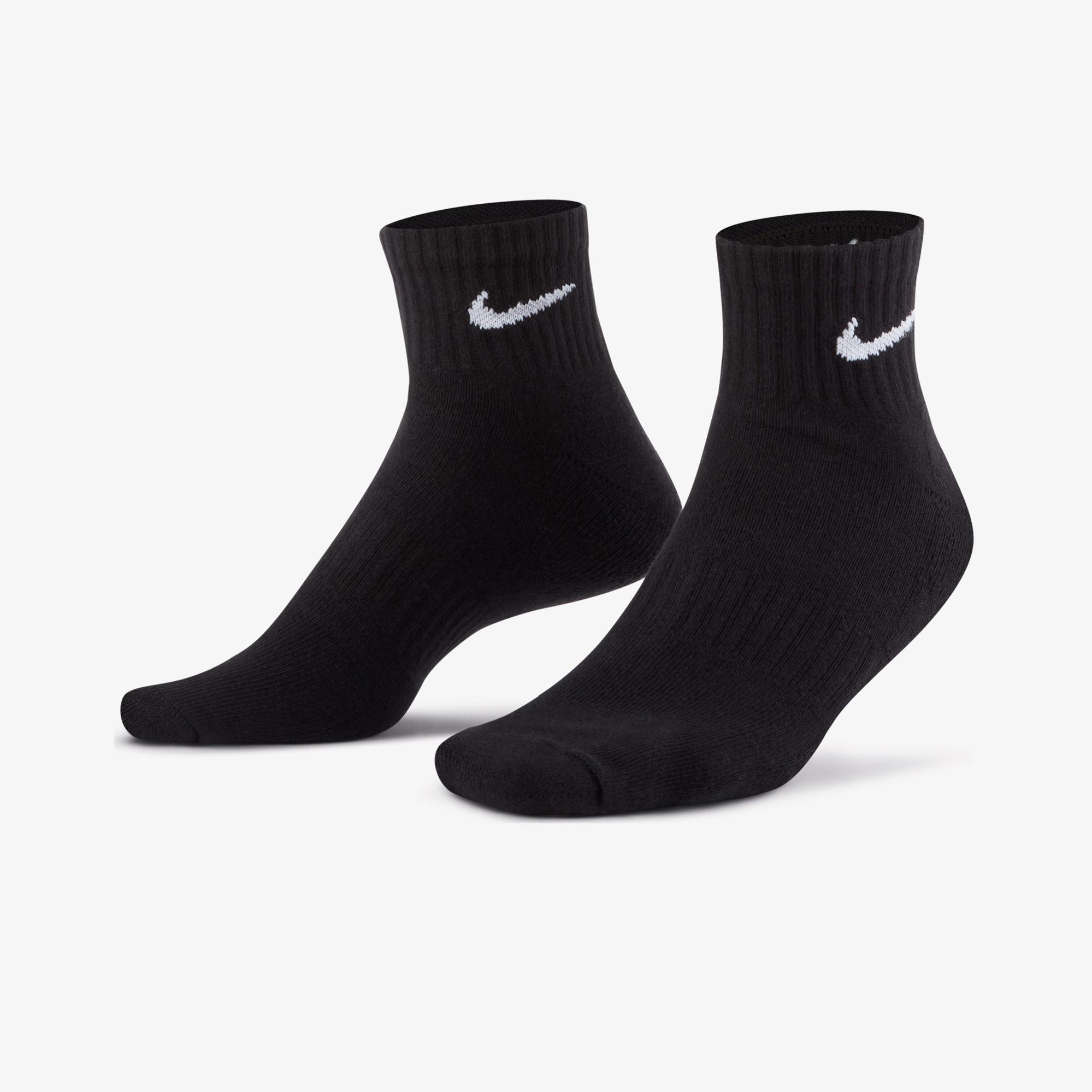 Nike Everyday Cush Ankle 3' lü Unisex Siyah Çorap