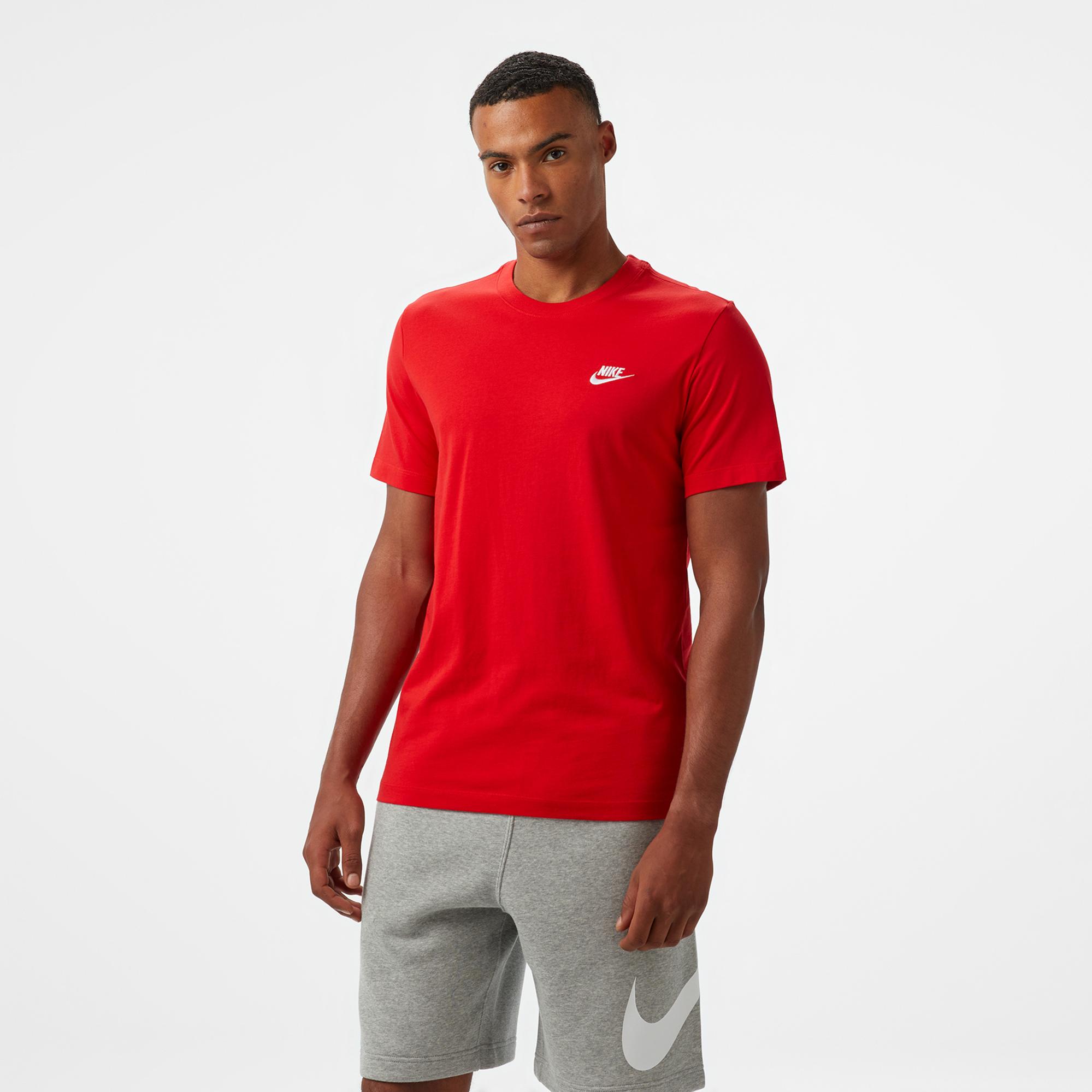 Nike Nsw Club Erkek Kırmızı T-Shirt