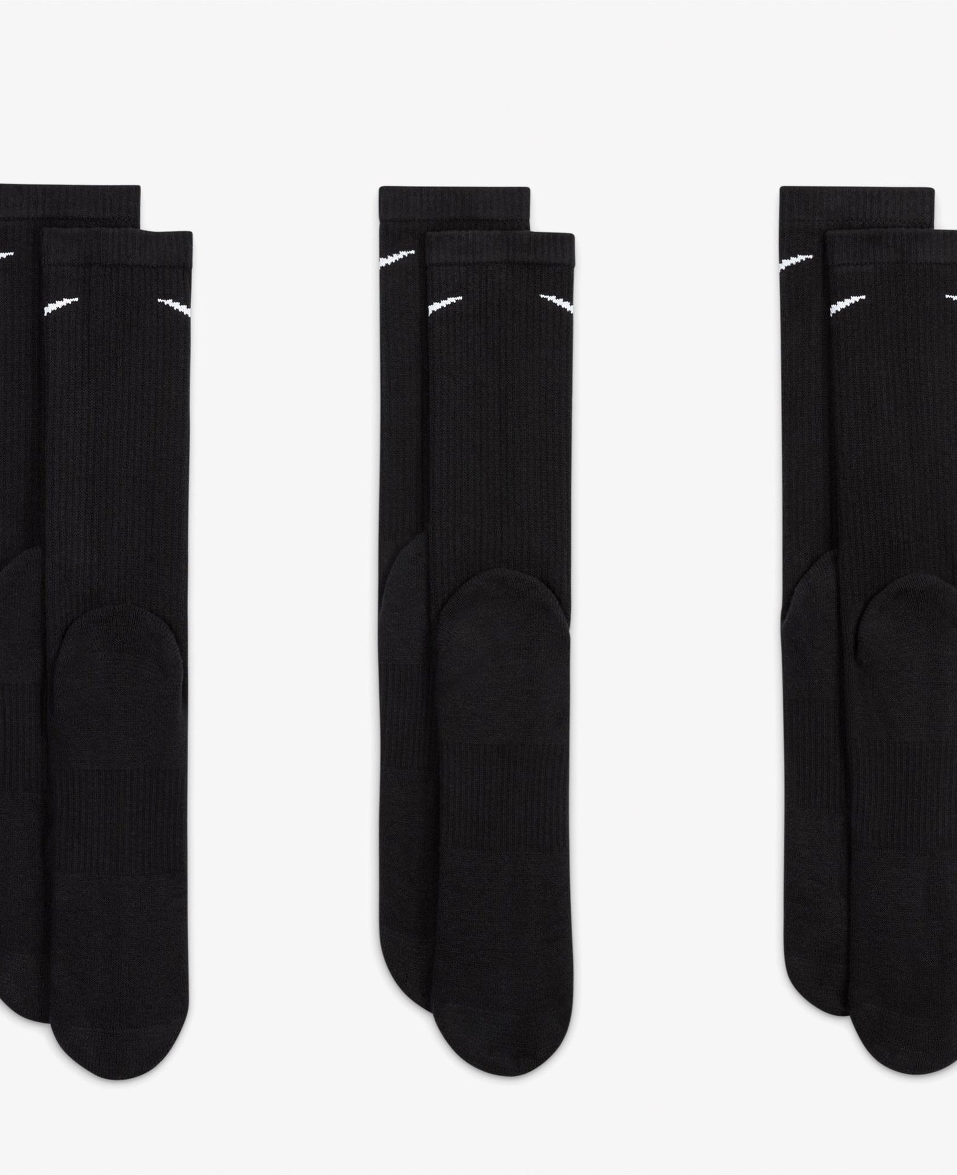 Nike Everyday Plus Cushioned 3'lü Unisex Siyah Çorap