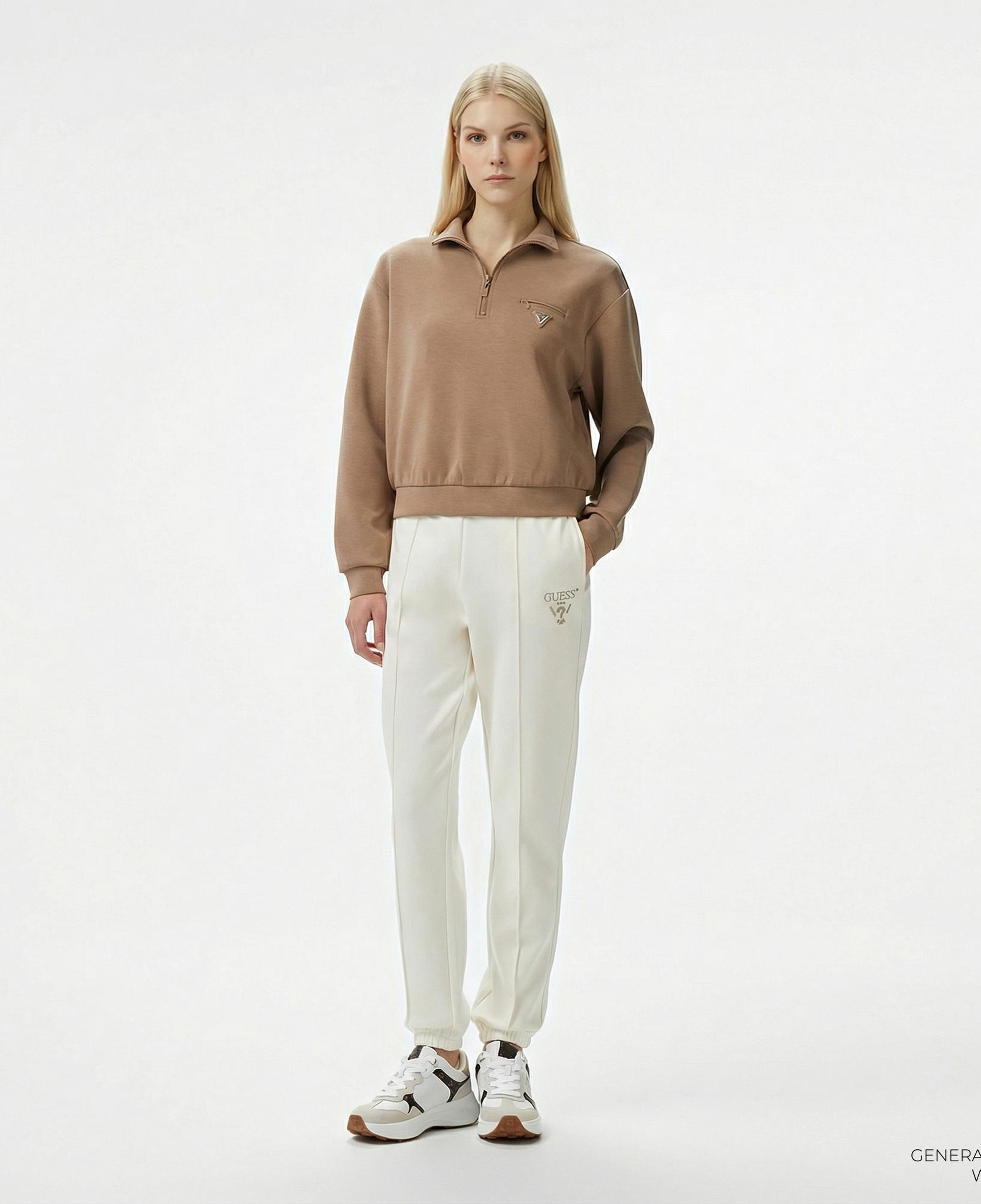 Guess Roberta Fleece Kadın Beyaz Eşofman Altı