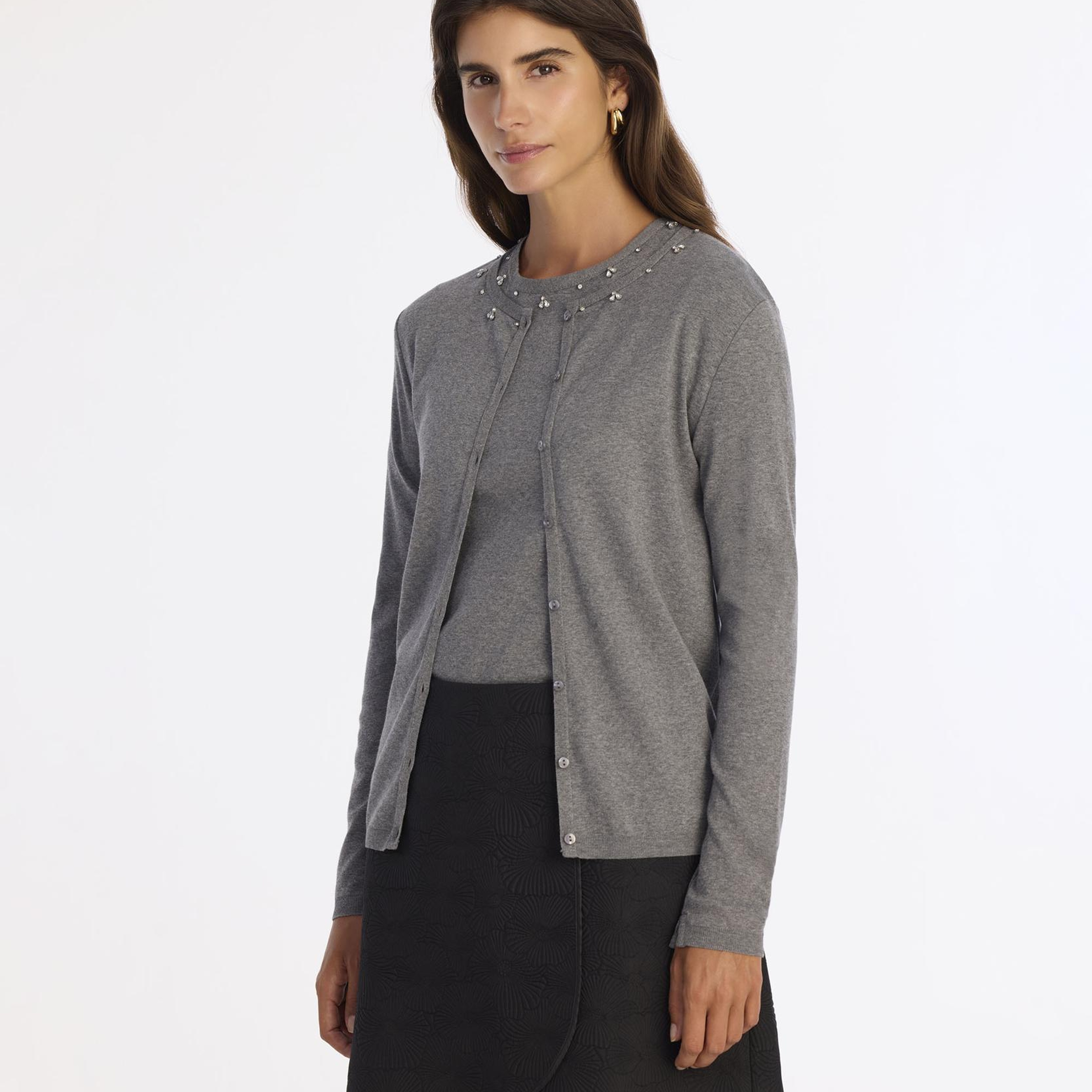 YARGICI Regular Bisiklet Yaka Uzun Kol Hırka