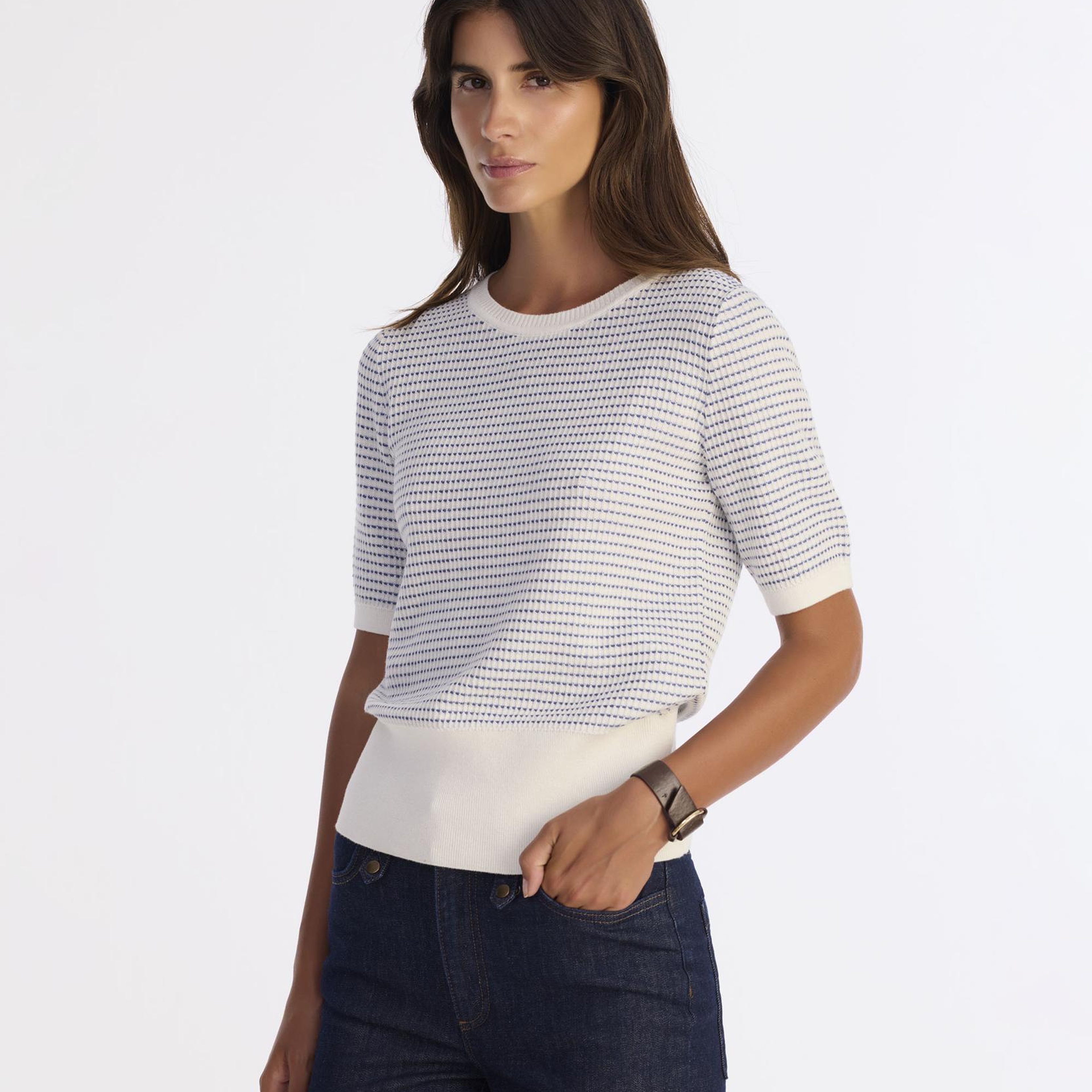 YARGICI Regular Bisiklet Yaka Kısa Kol Kazak