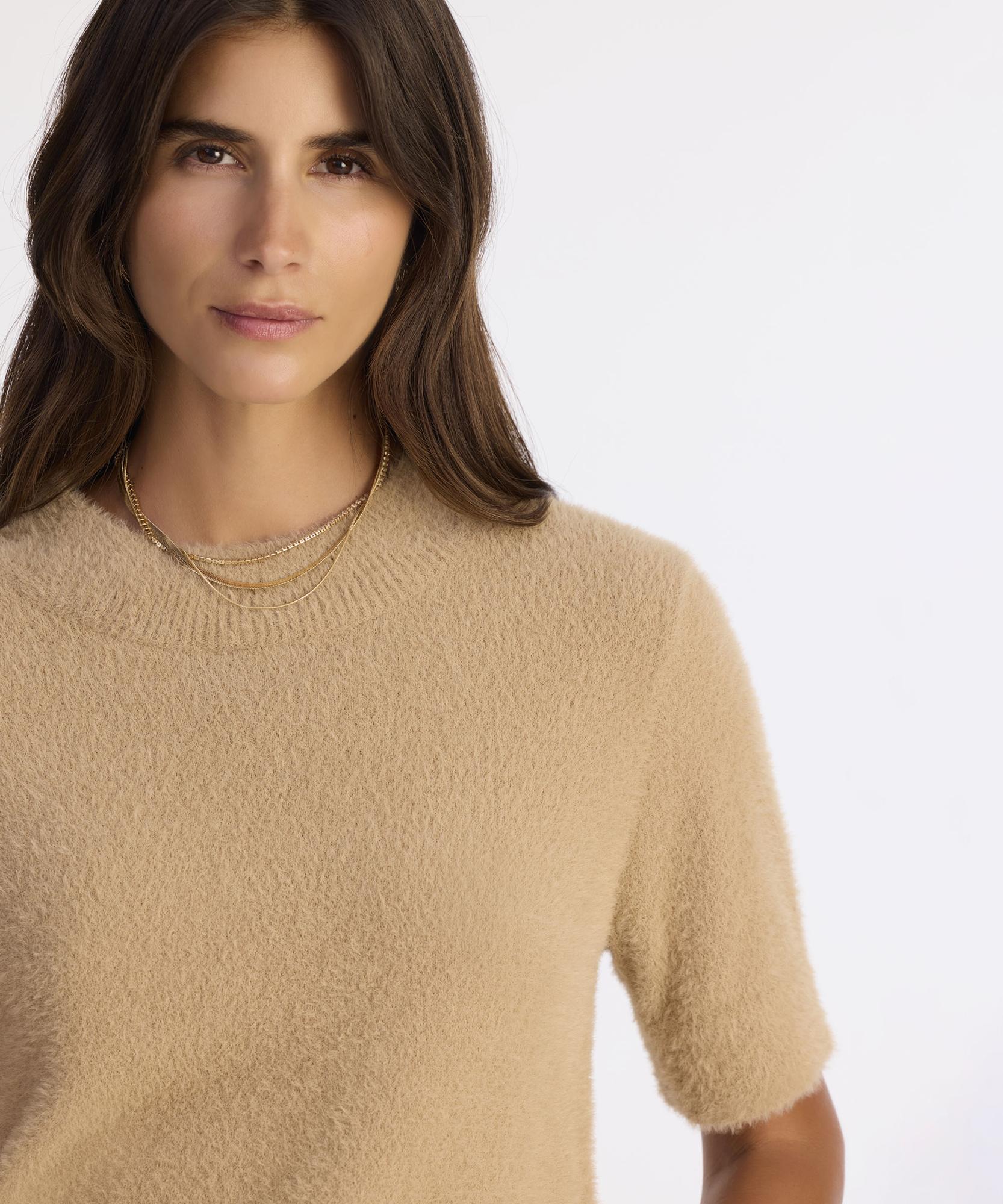 YARGICI Regular Dik Yaka Kısa Kol Kazak