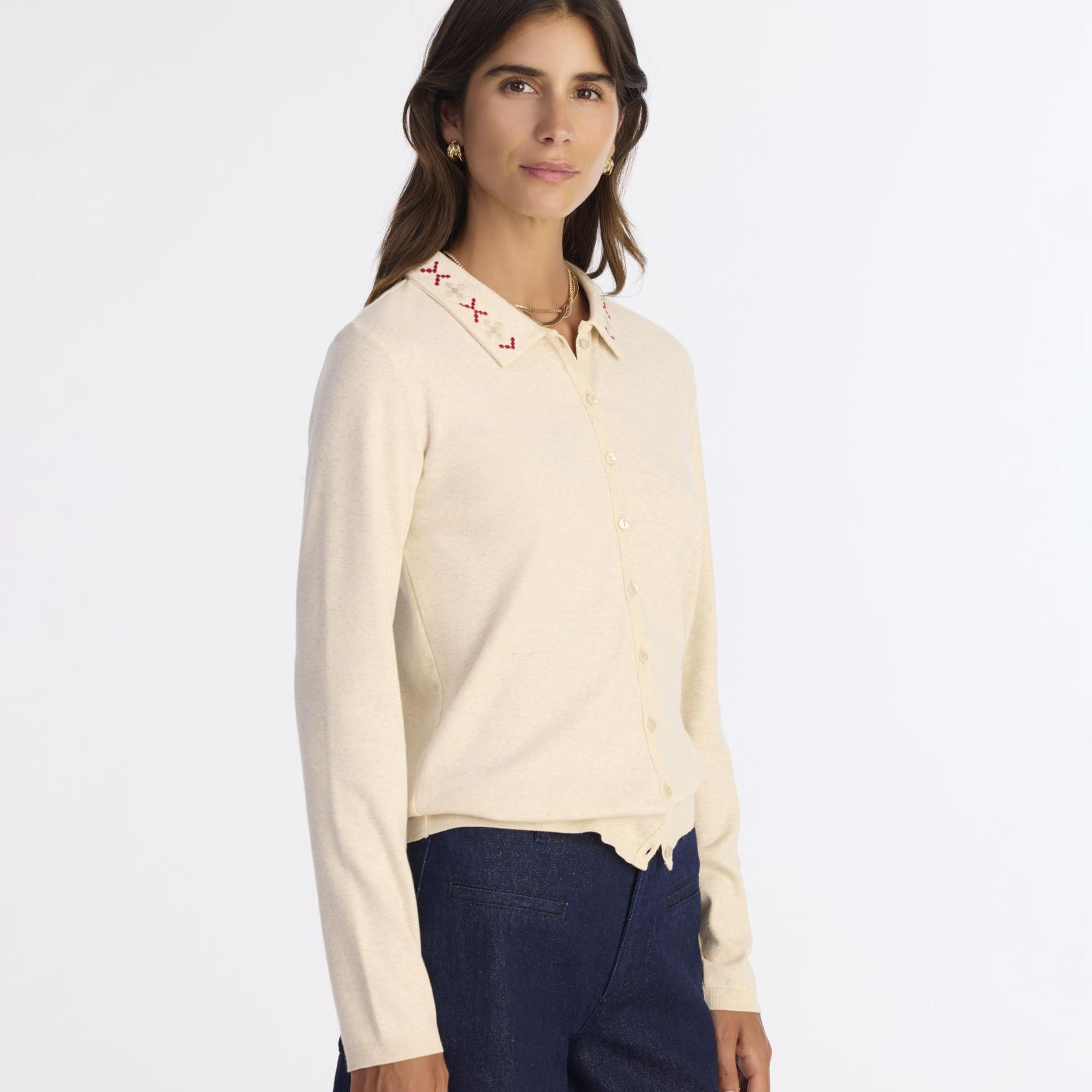 YARGICI Regular Gömlek Yaka Uzun Kol Hırka