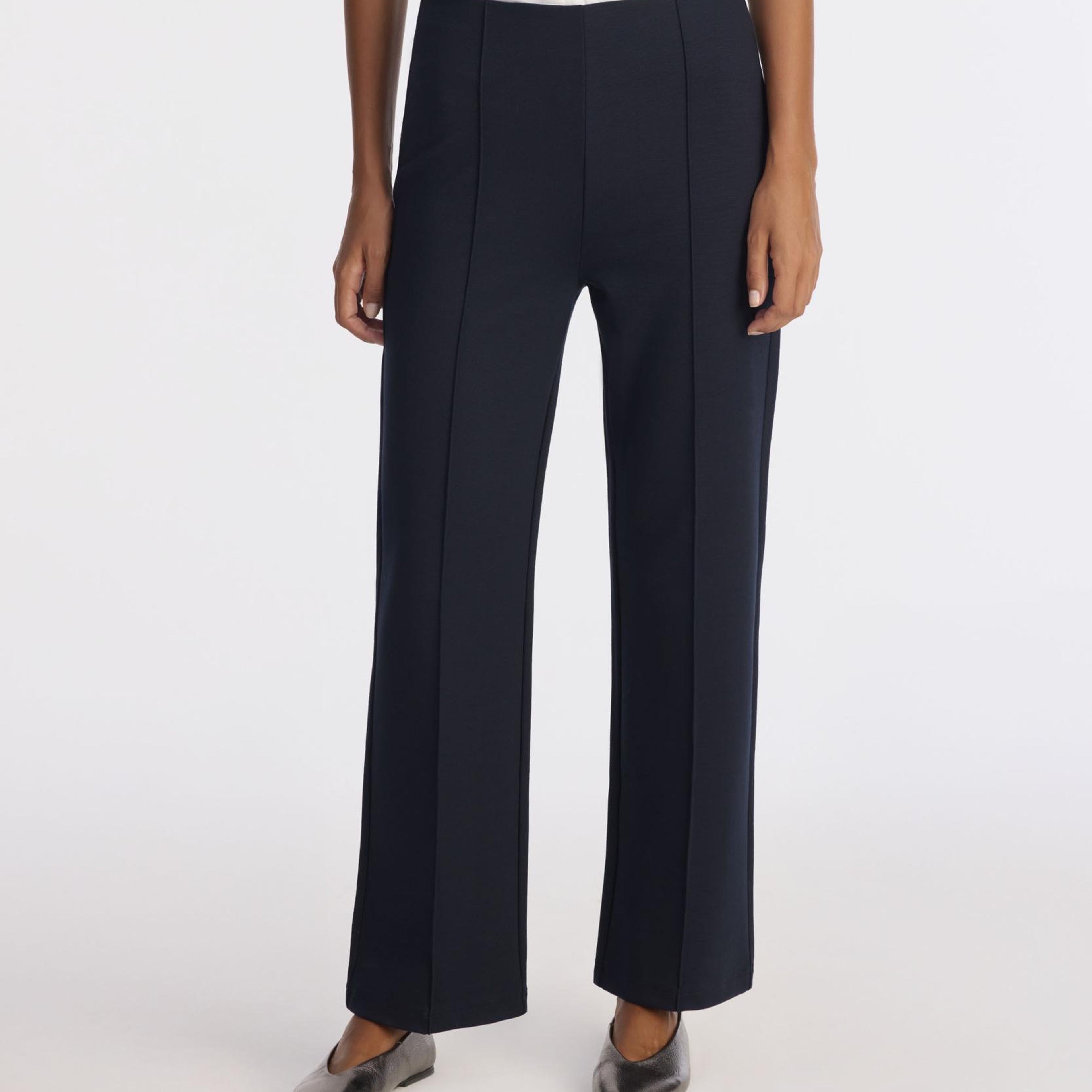 YARGICI Nervürlü Düz Kalıp Pantolon