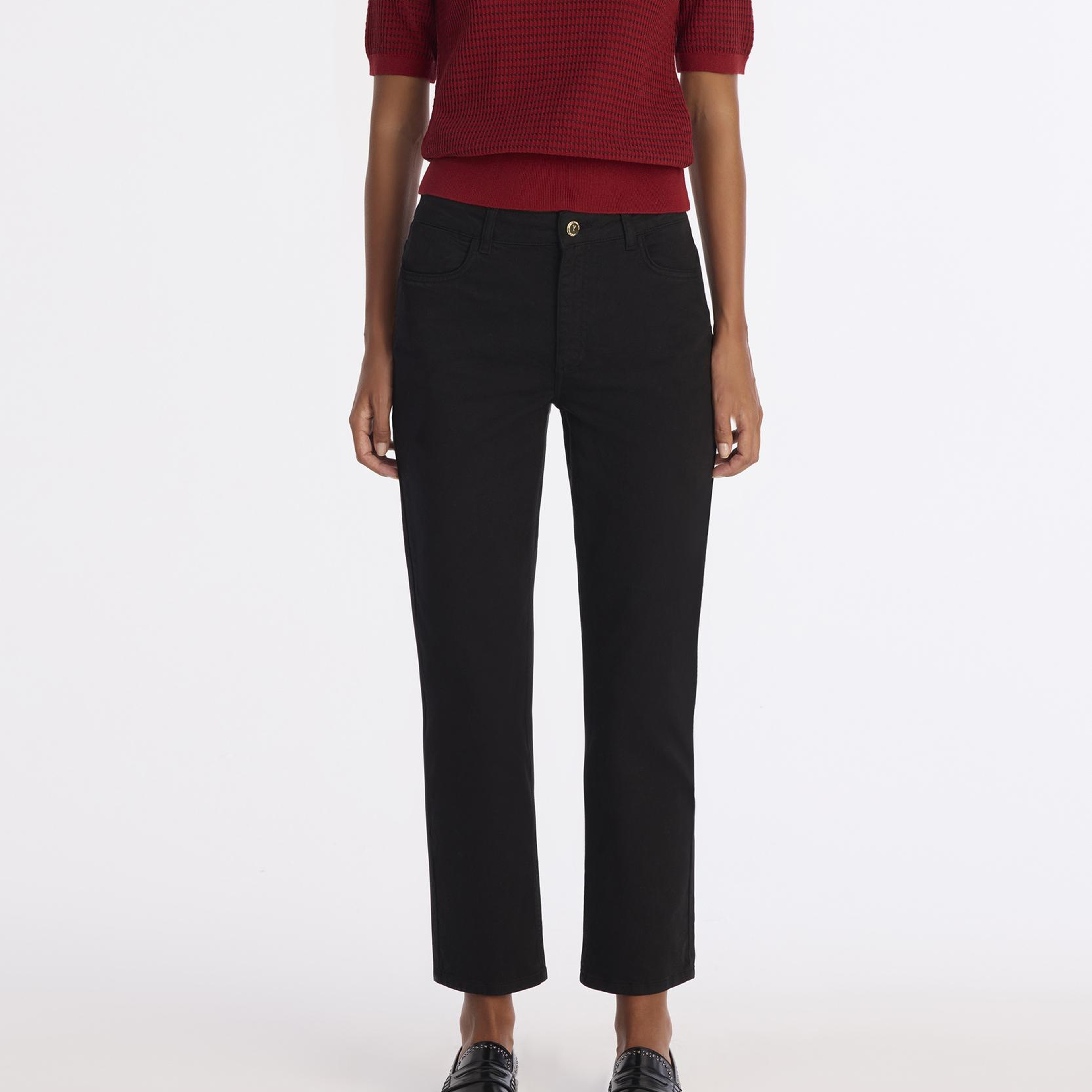 YARGICI Düz Yüksek Bel Pantolon