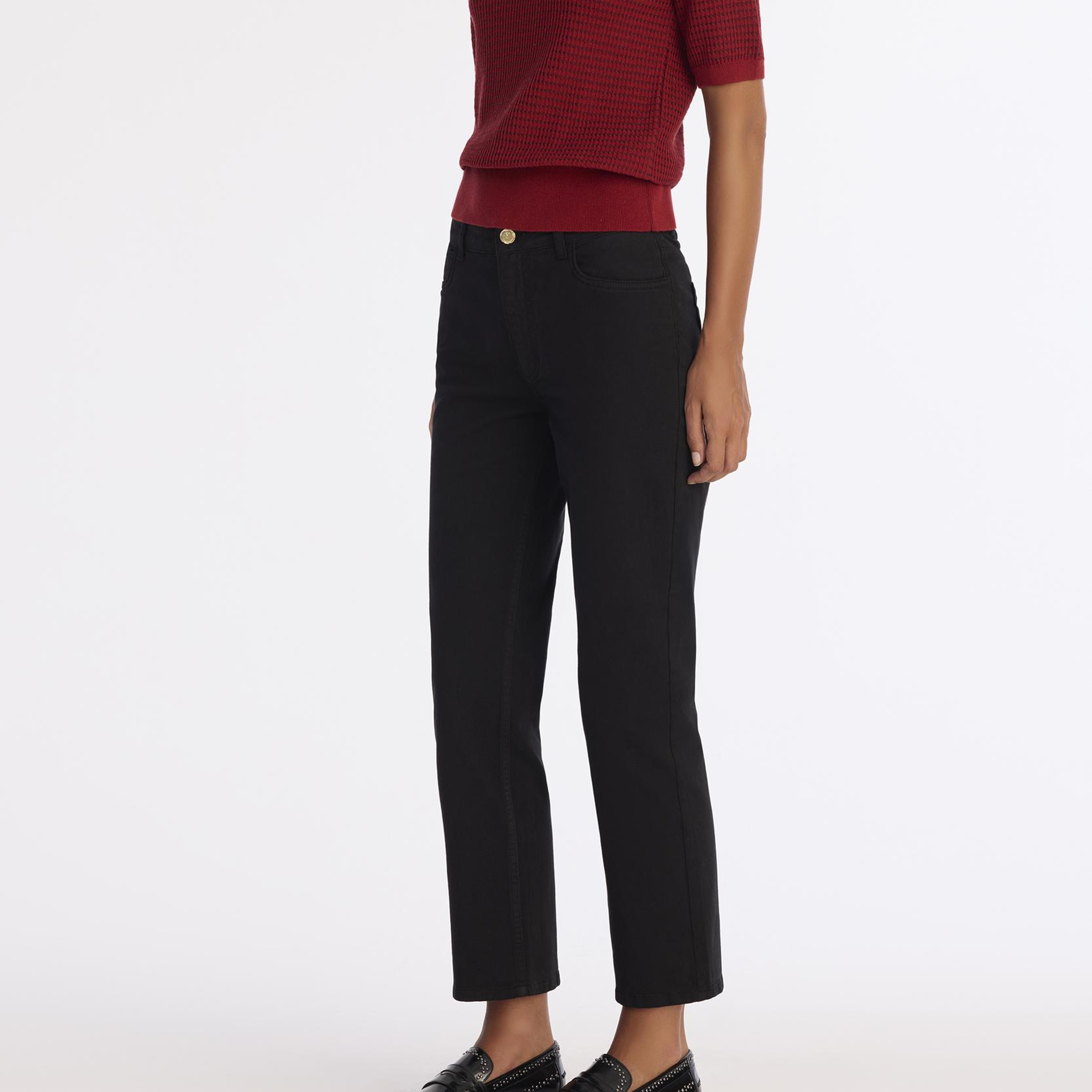 YARGICI Düz Yüksek Bel Pantolon