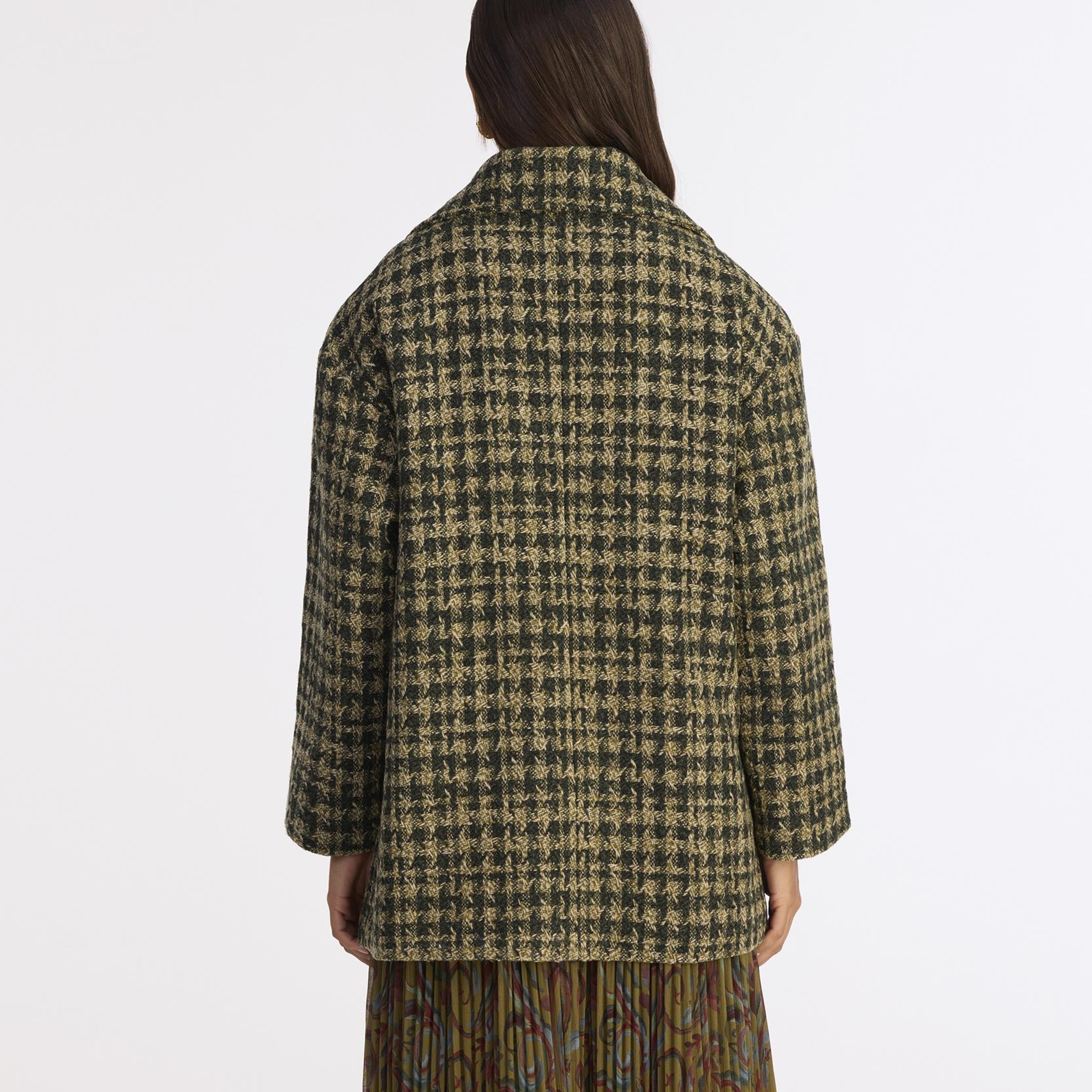 YARGICI Triko Yaka Detaylı Kruvaze Palto