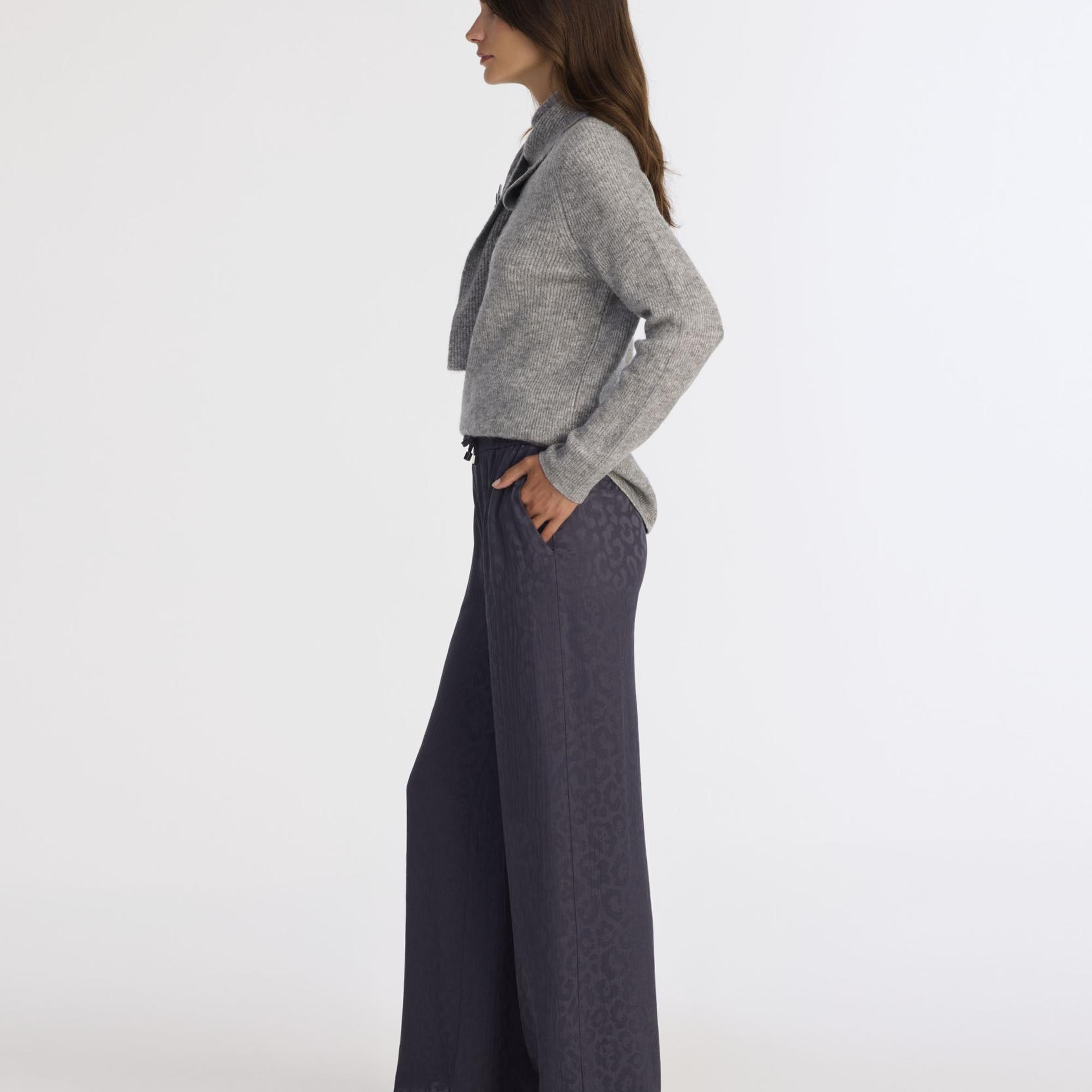 YARGICI Geniş Yüksek Bel Pantolon