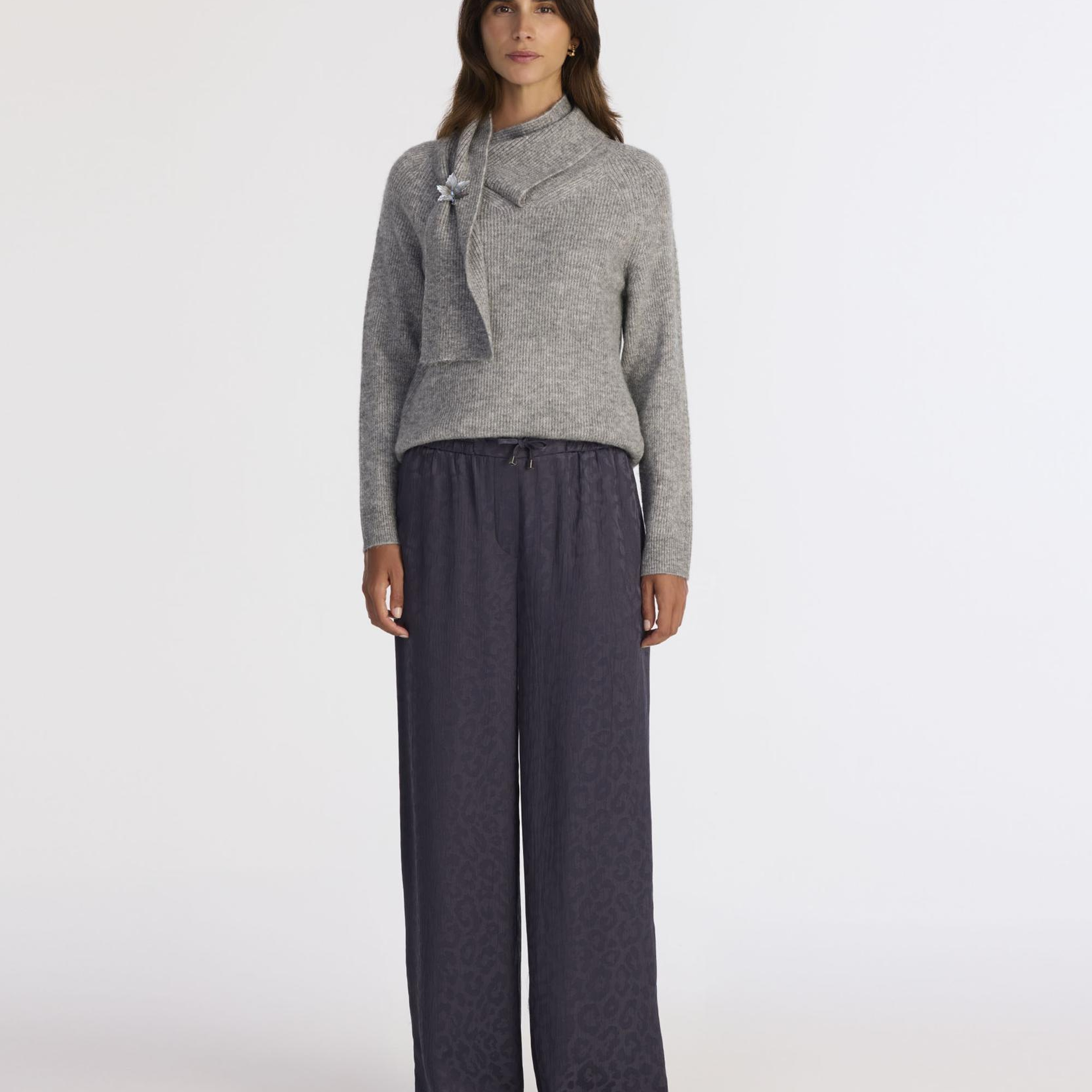 YARGICI Geniş Yüksek Bel Pantolon