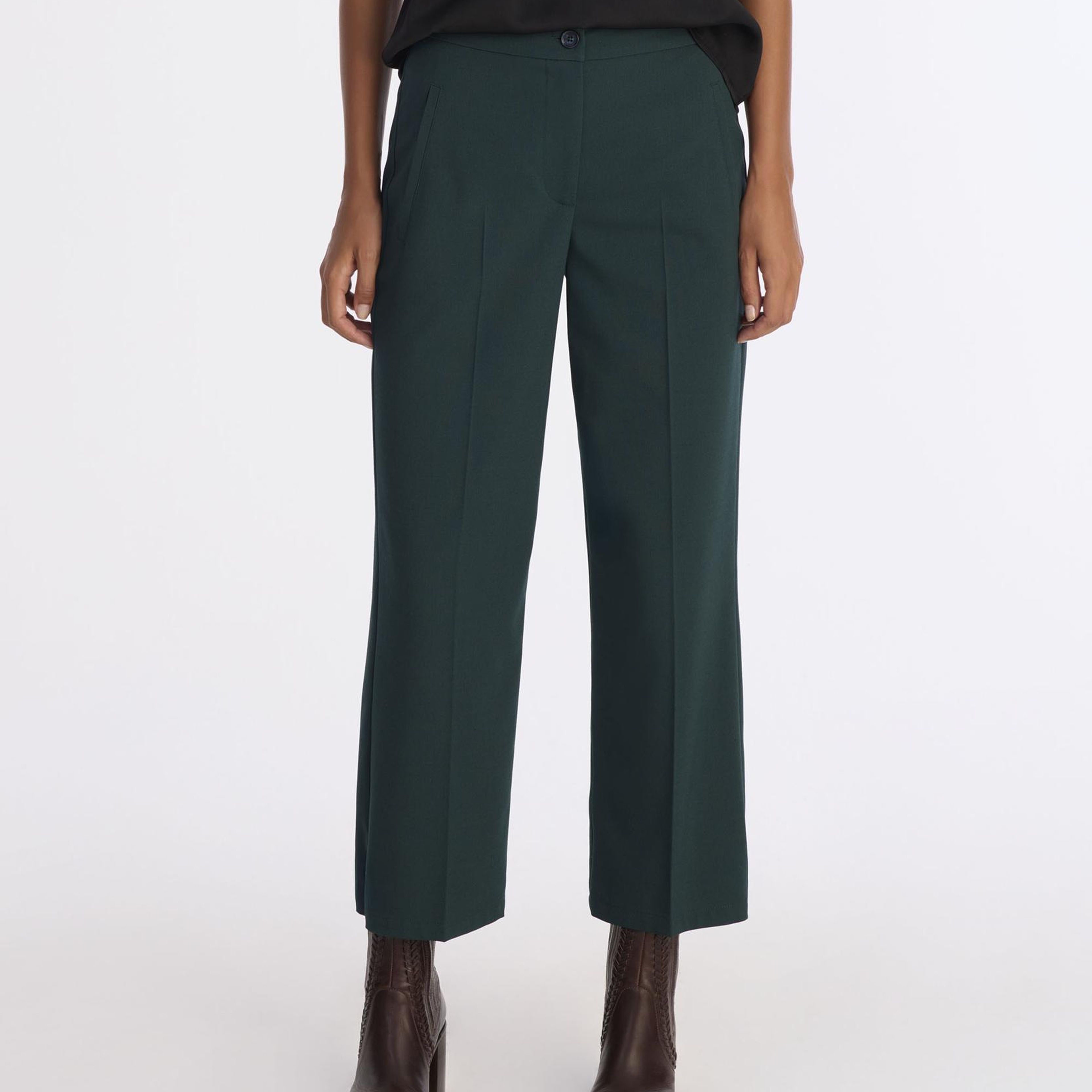 YARGICI Düz Yüksek Bel Pantolon