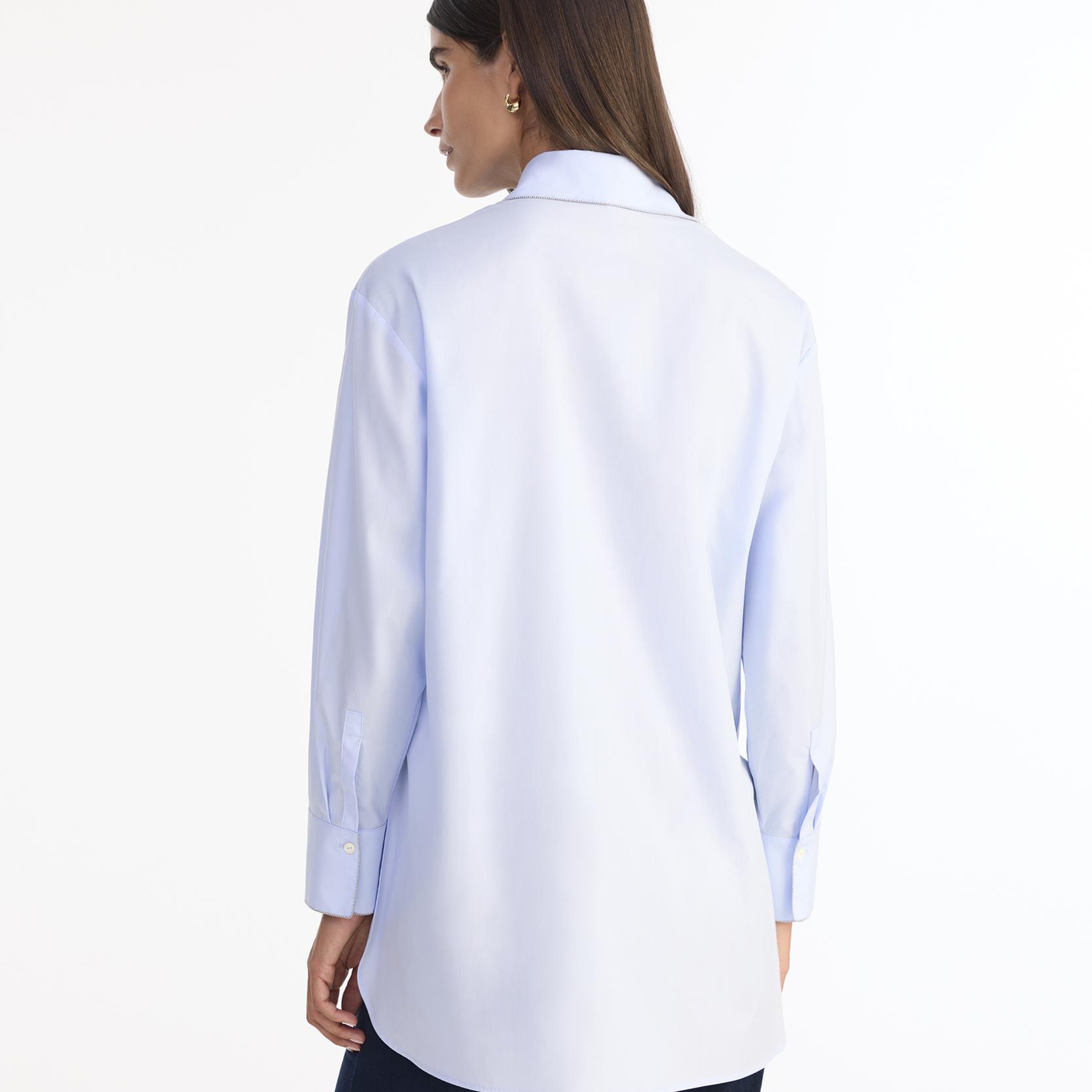 YARGICI Geniş Gömlek Yaka Uzun Kol Gömlek