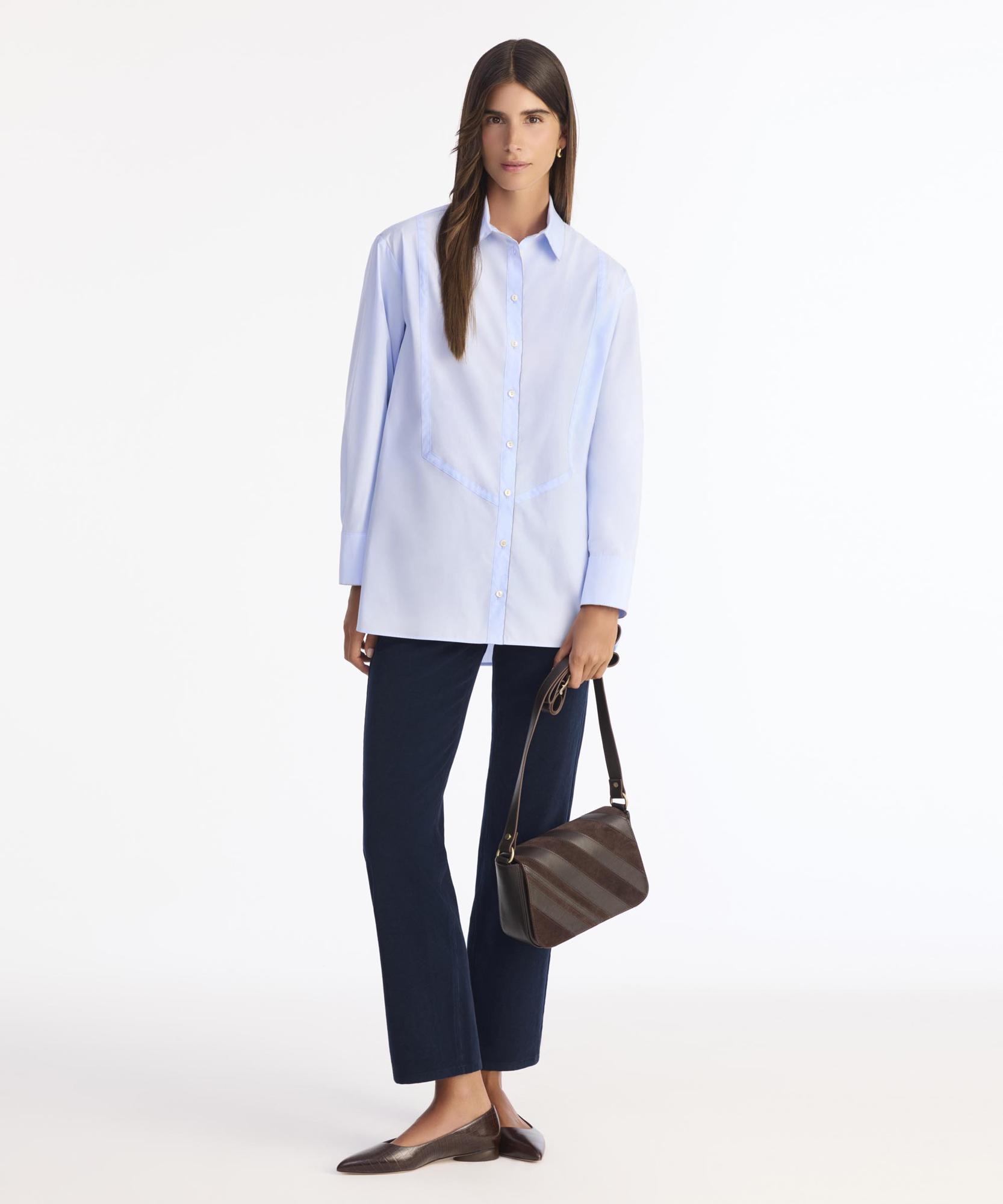 YARGICI Geniş Gömlek Yaka Uzun Kol Gömlek