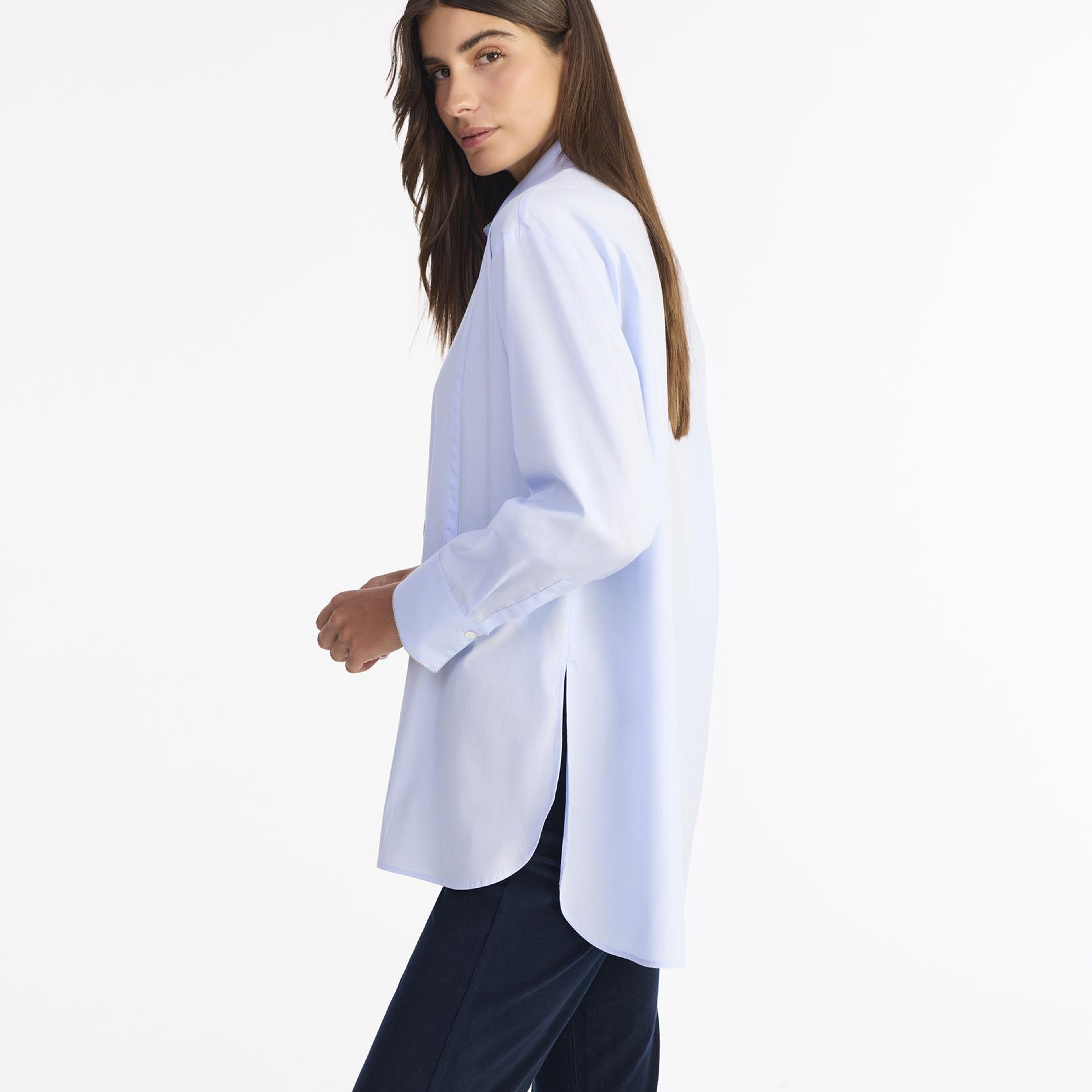 YARGICI Geniş Gömlek Yaka Uzun Kol Gömlek