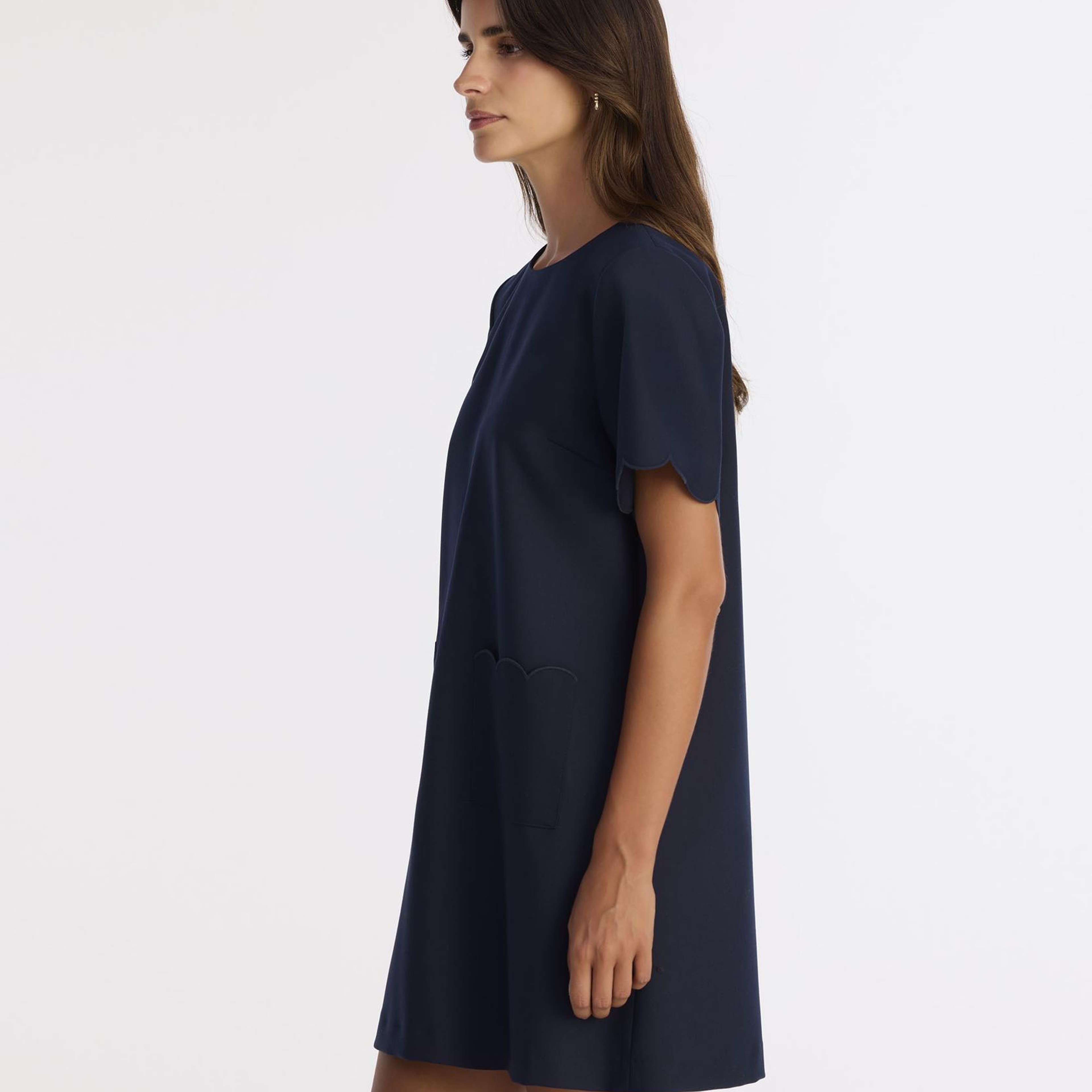 YARGICI Bol Bisiklet Yaka Kısa Kol Elbise