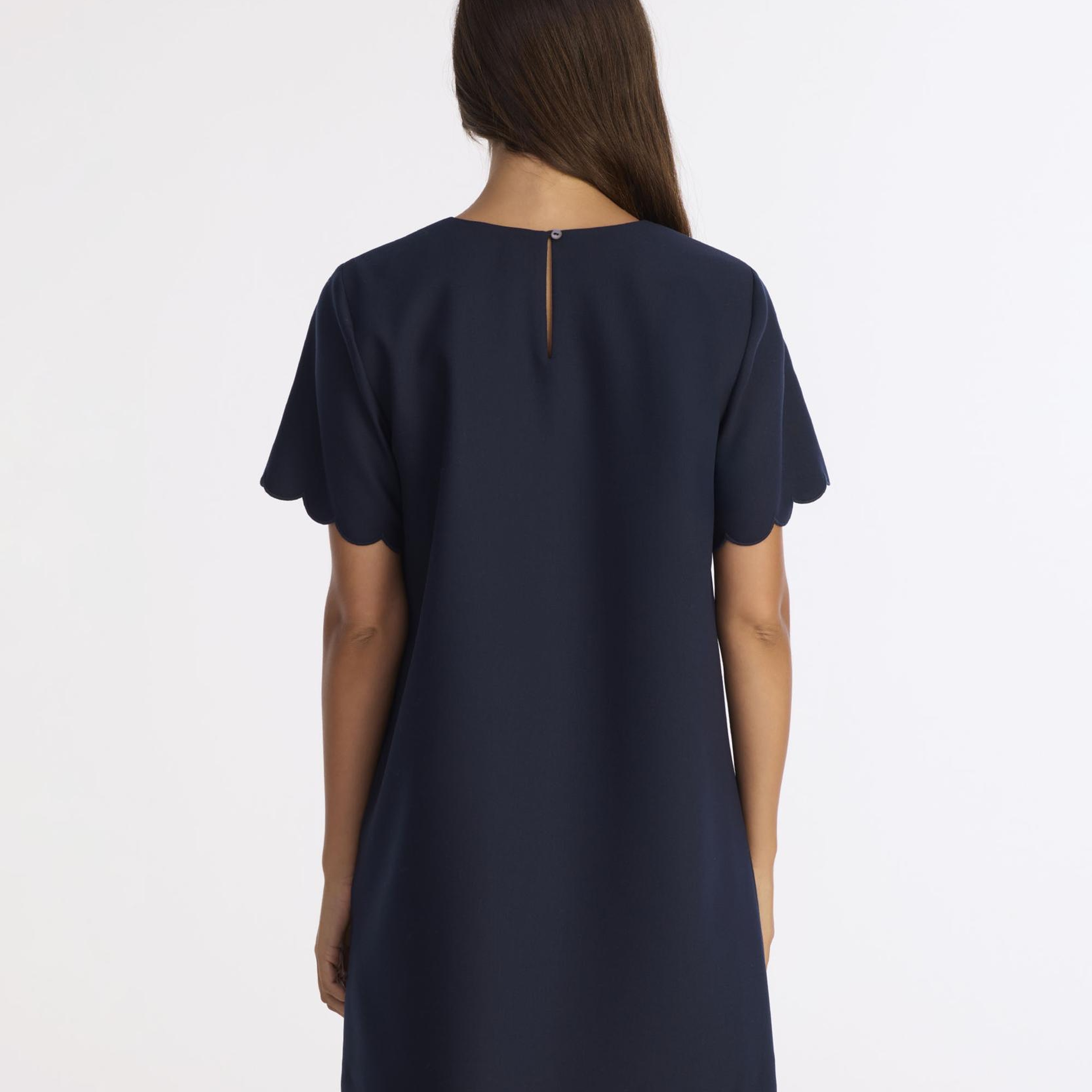 YARGICI Bol Bisiklet Yaka Kısa Kol Elbise