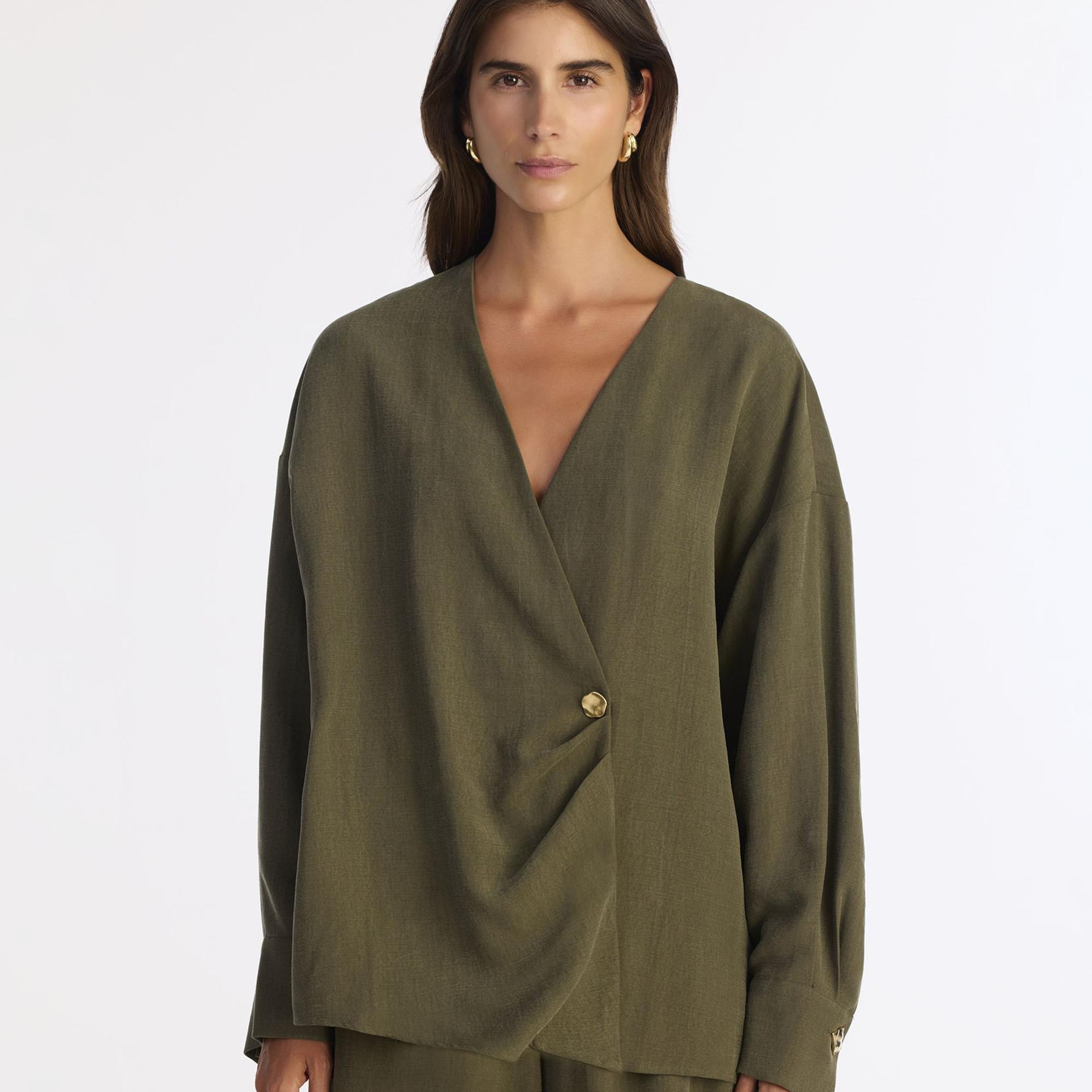 YARGICI Geniş Gömlek Yaka Uzun Kol Gömlek