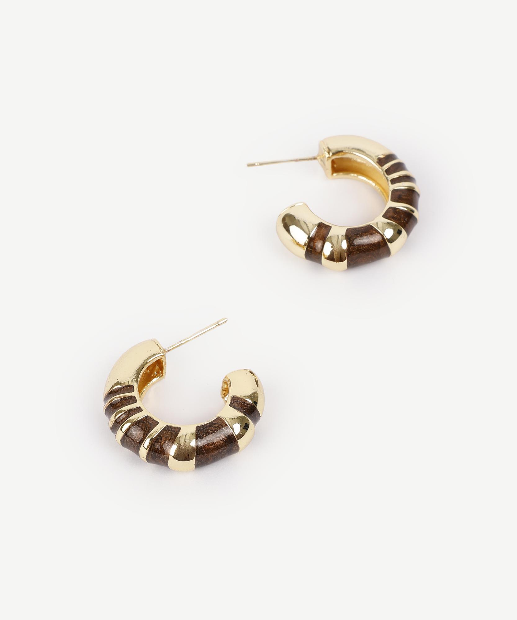 YARGICI Mine Detaylı Halka Küpe