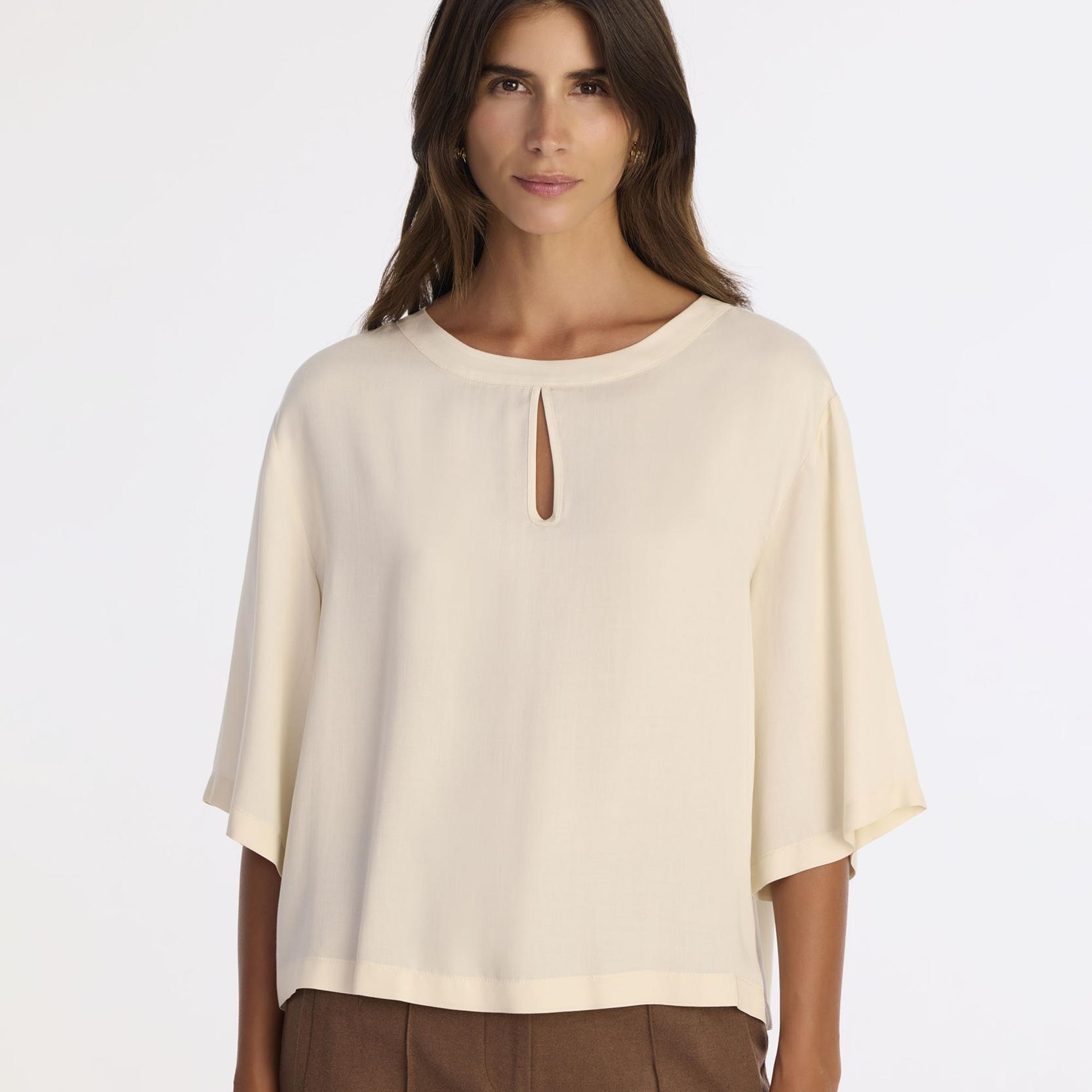 YARGICI Regular Bisiklet Yaka 3/4 Kol Bluz