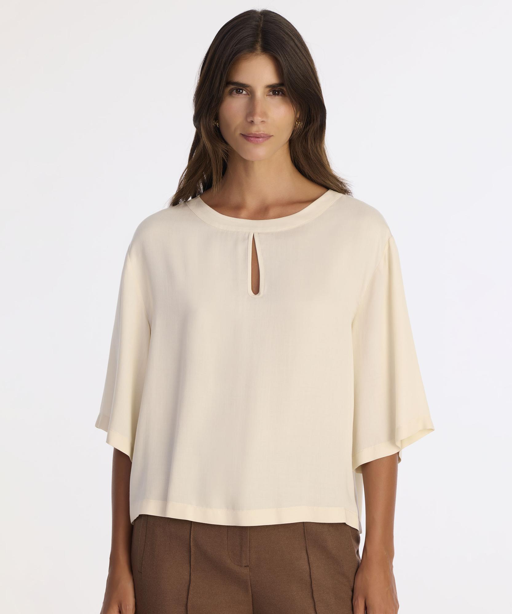 YARGICI Regular Bisiklet Yaka 3/4 Kol Bluz