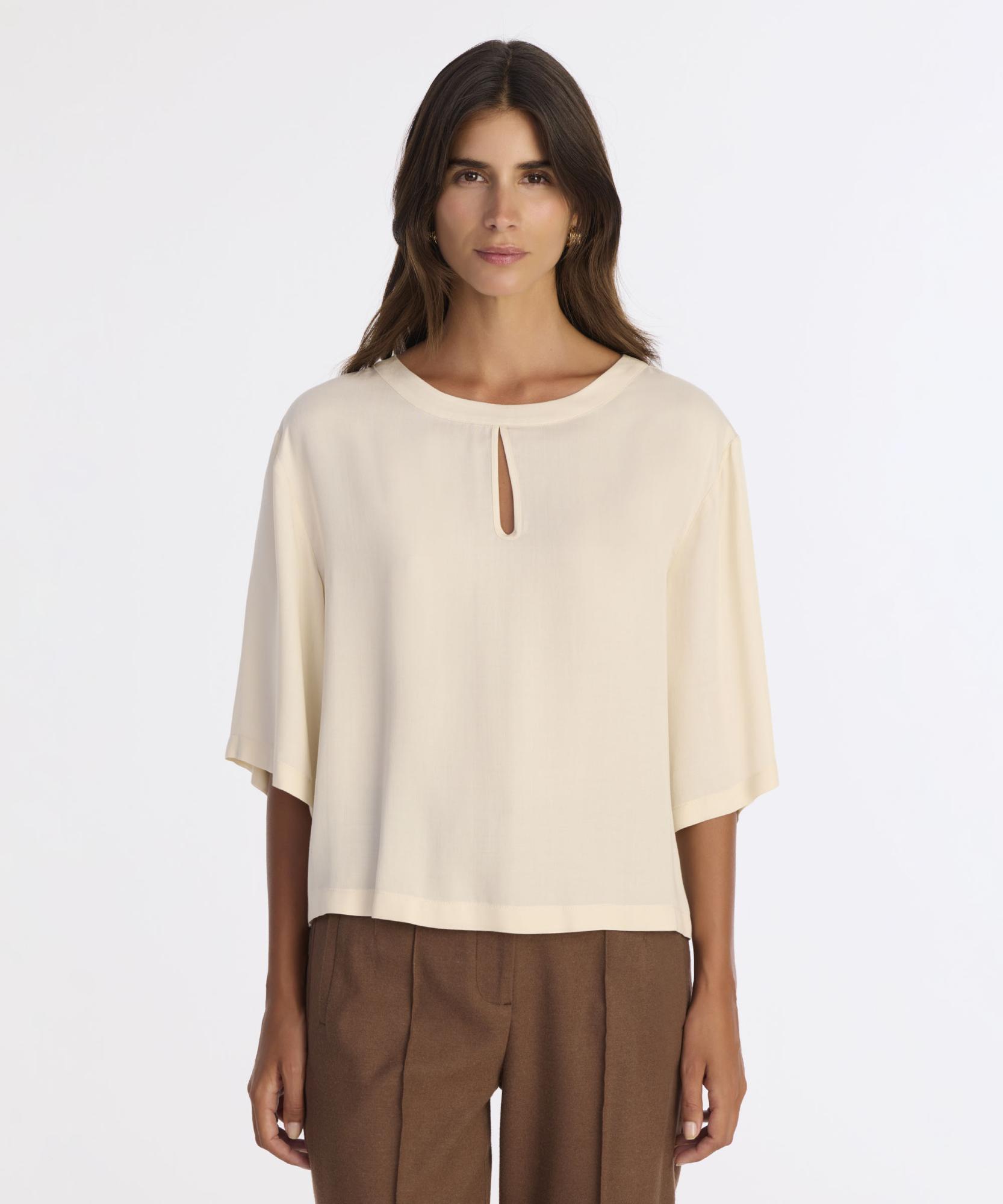 YARGICI Regular Bisiklet Yaka 3/4 Kol Bluz