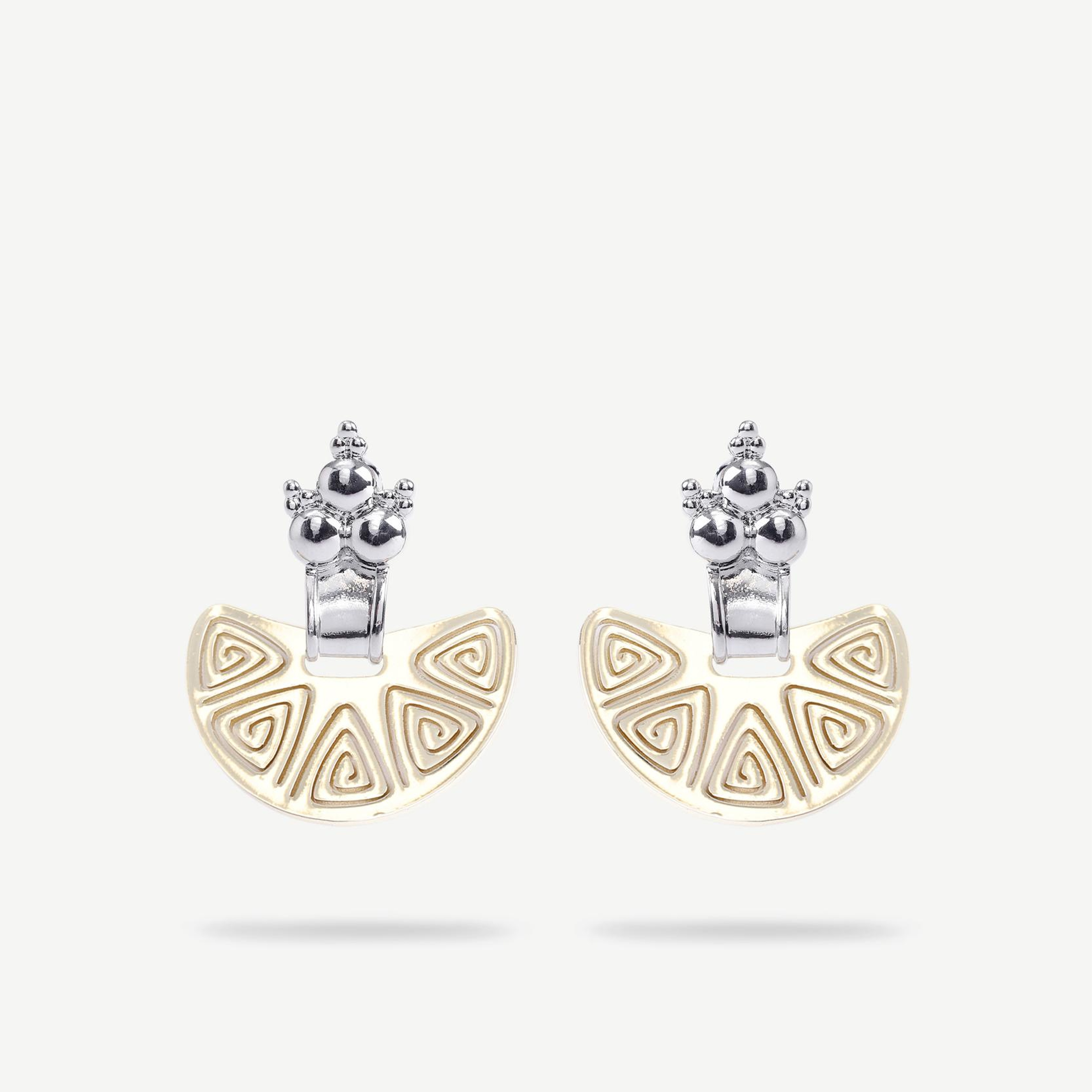 YARGICI Gold Ve Gümüş Detaylı Küpe