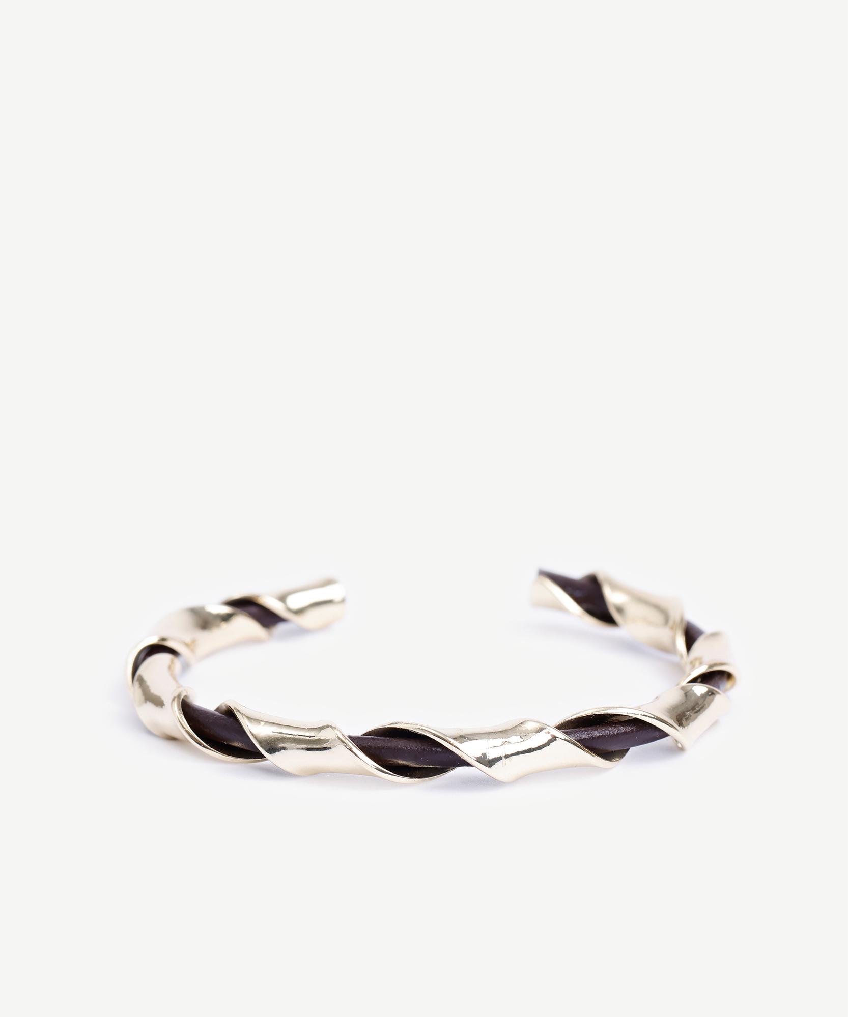 YARGICI Deri Detaylı Cuff Bileklik