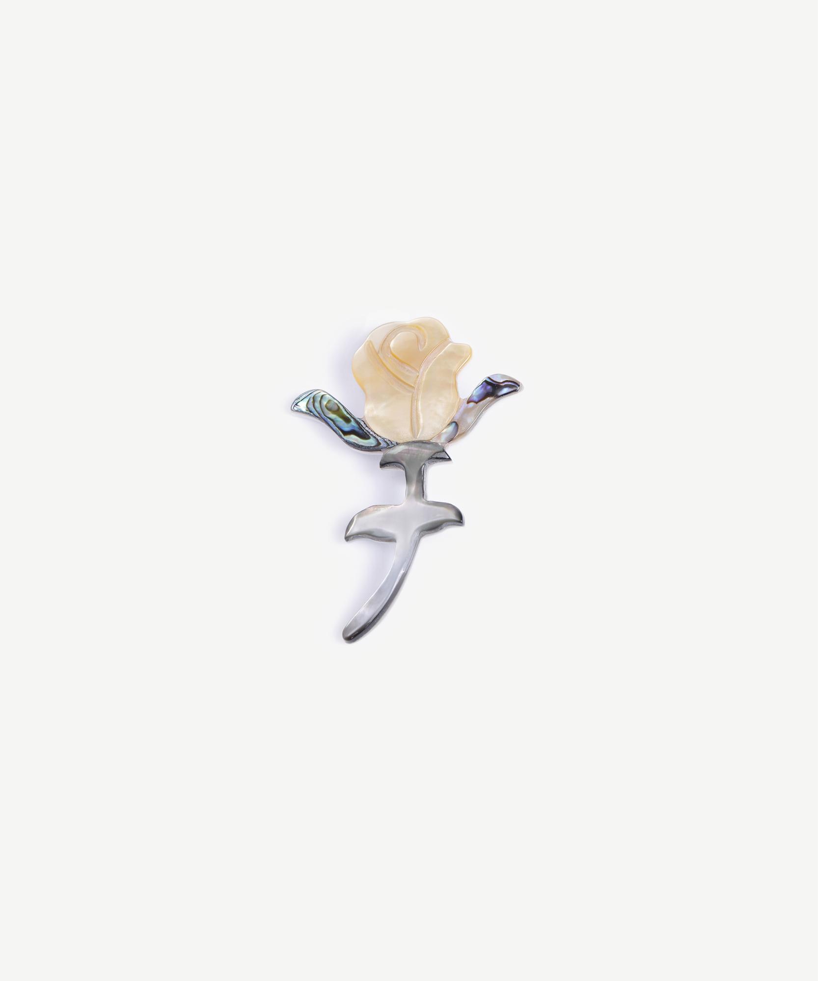 YARGICI Gül Figürlü Broş