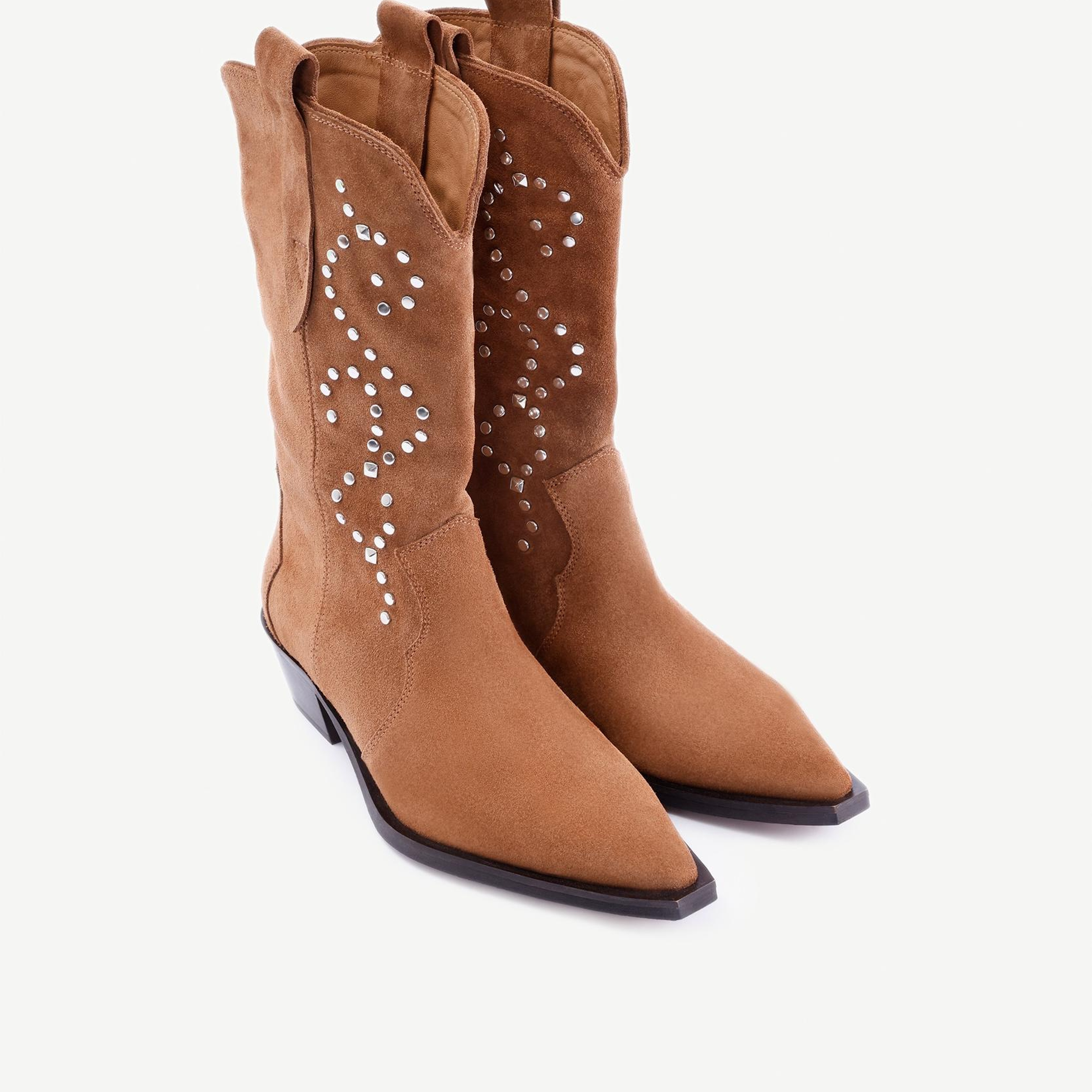 YARGICI Aksesuar Detaylı Deri Western Bot