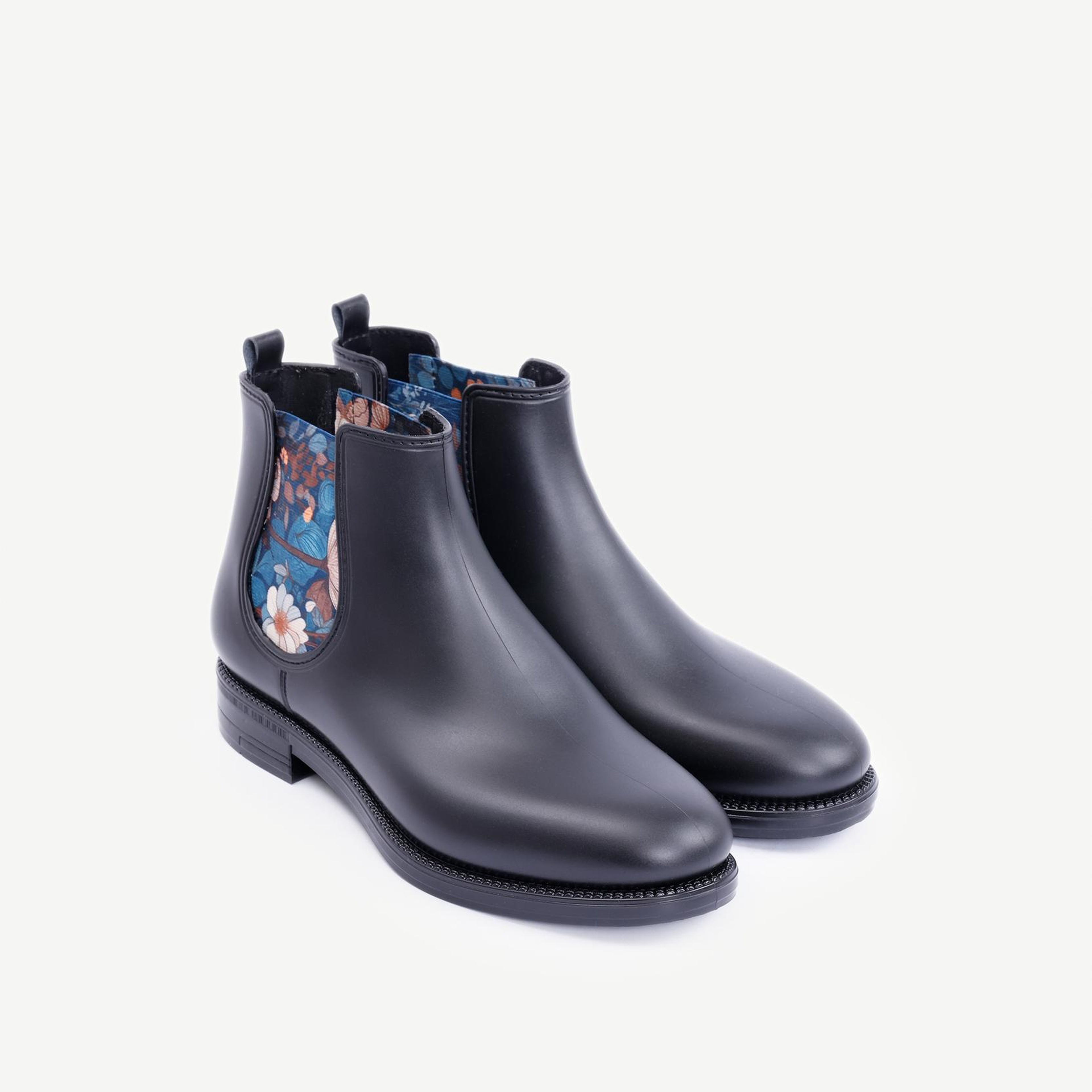 YARGICI Çiçek Baskılı Lastikli Yağmur Botu