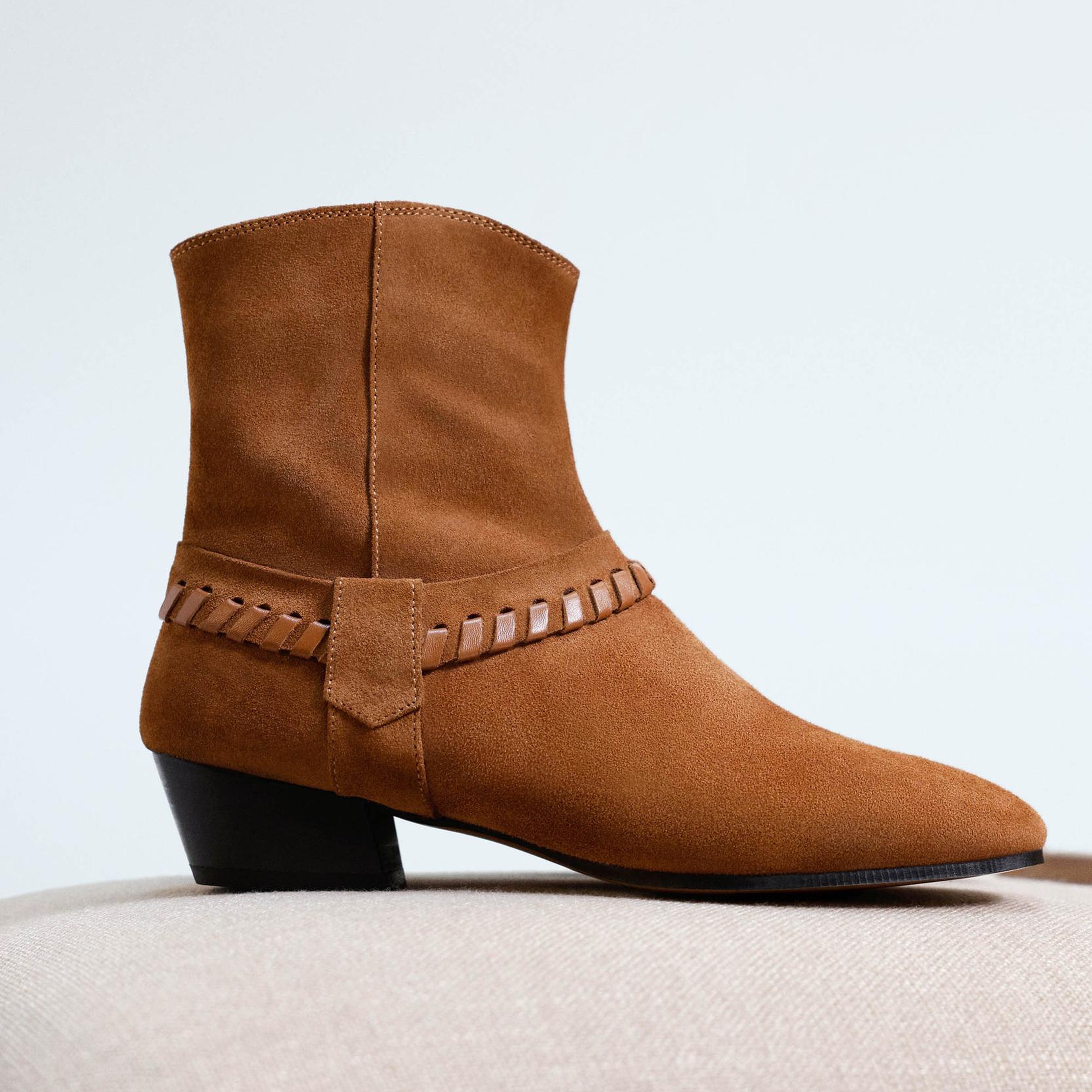 YARGICI Örgü Saraç Detaylı Western Deri Bot