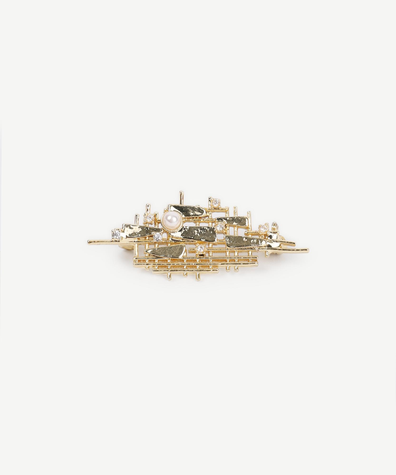 YARGICI Cam İnci Detaylı Broş