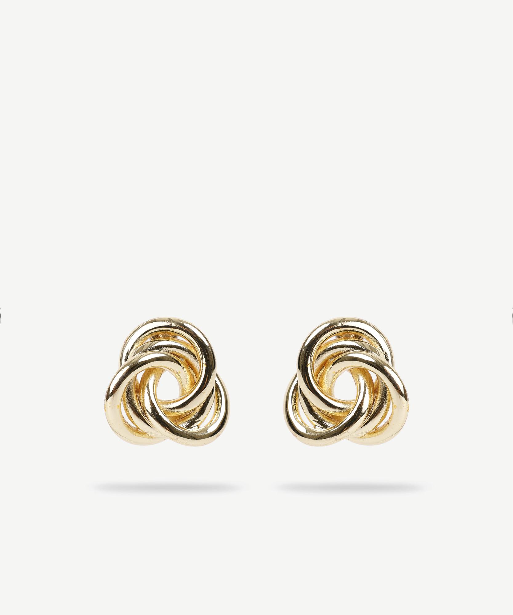 YARGICI Burgu Detaylı Gold Küpe