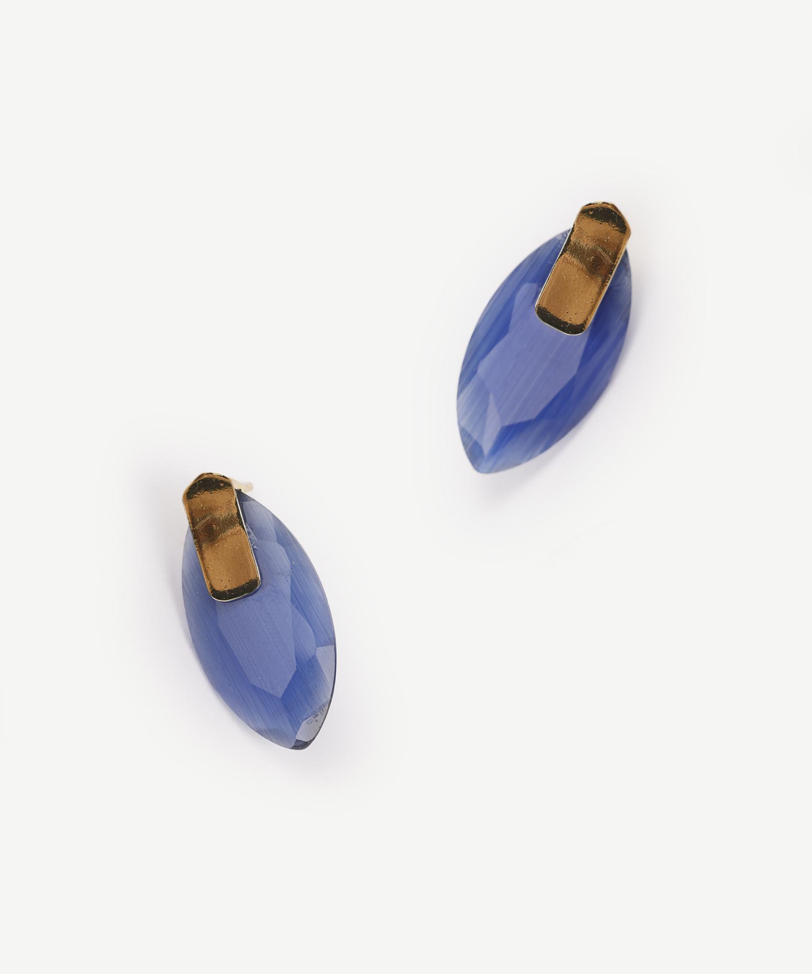 YARGICI Damla Formlu Cam Taş Küpe