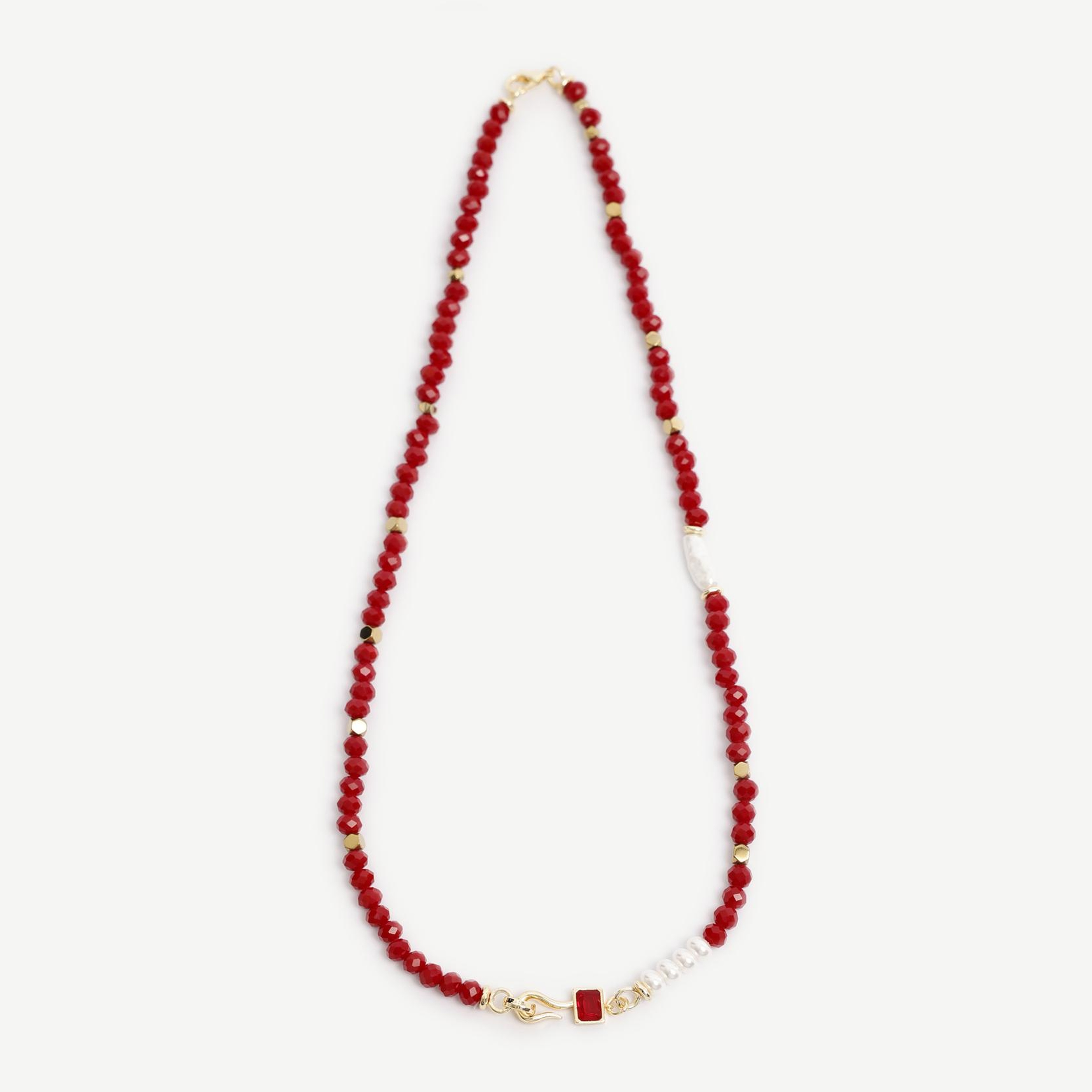 YARGICI Hematit Ve Mayorka İncili Kolye