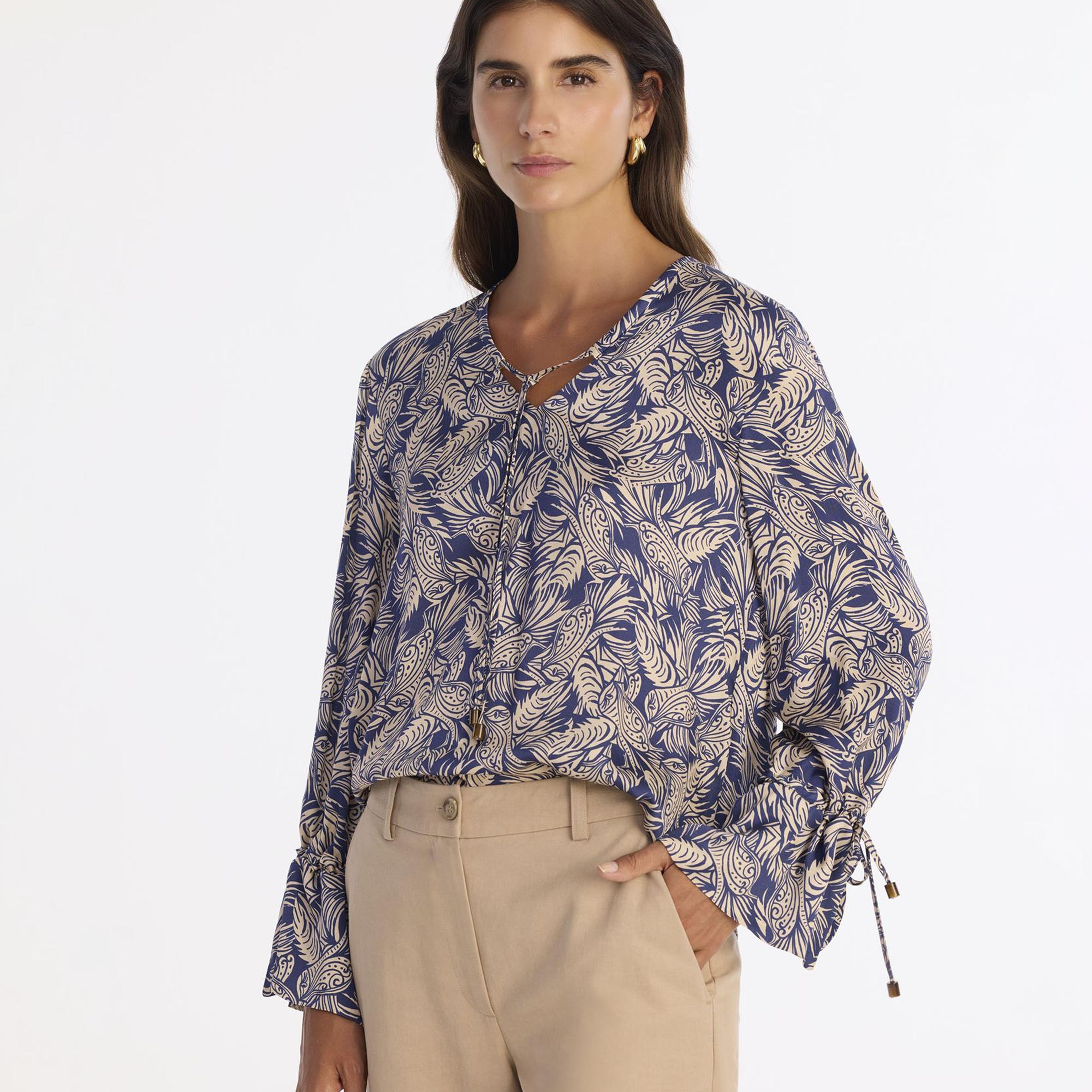 YARGICI Regular V Yaka Uzun Kol Bluz