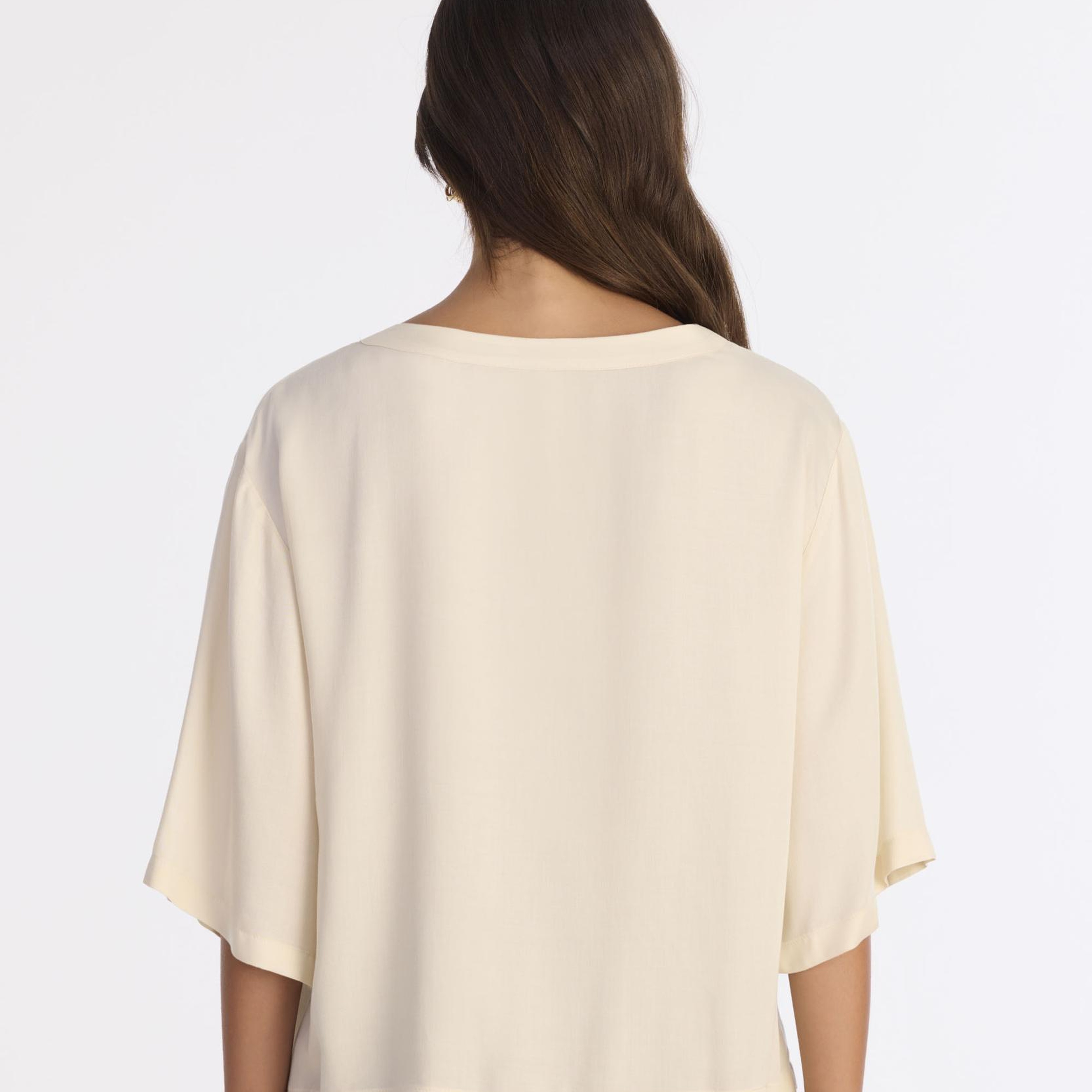 YARGICI Regular Bisiklet Yaka 3/4 Kol Bluz