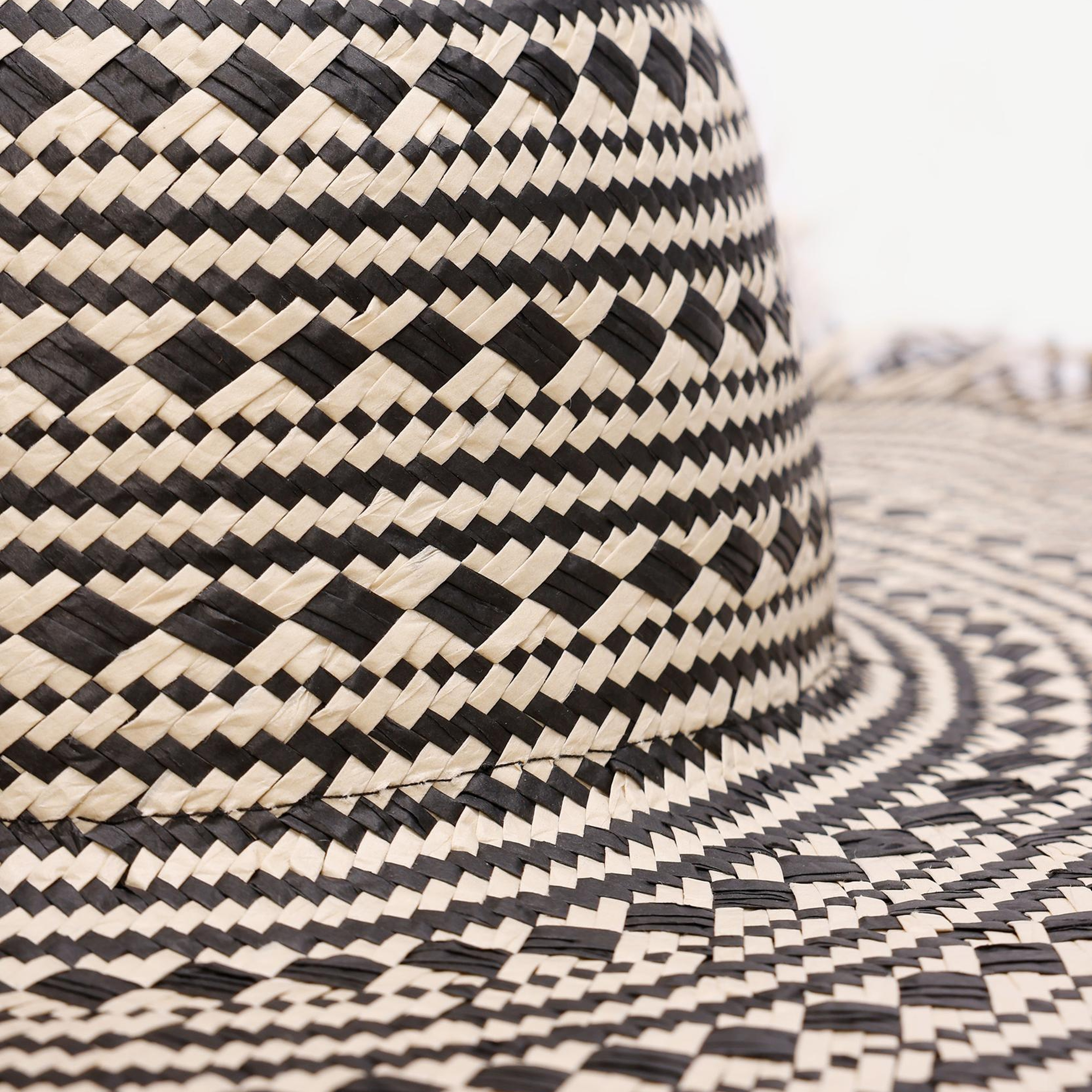 YARGICI Püskül Detaylı Büyük Hasır Şapka