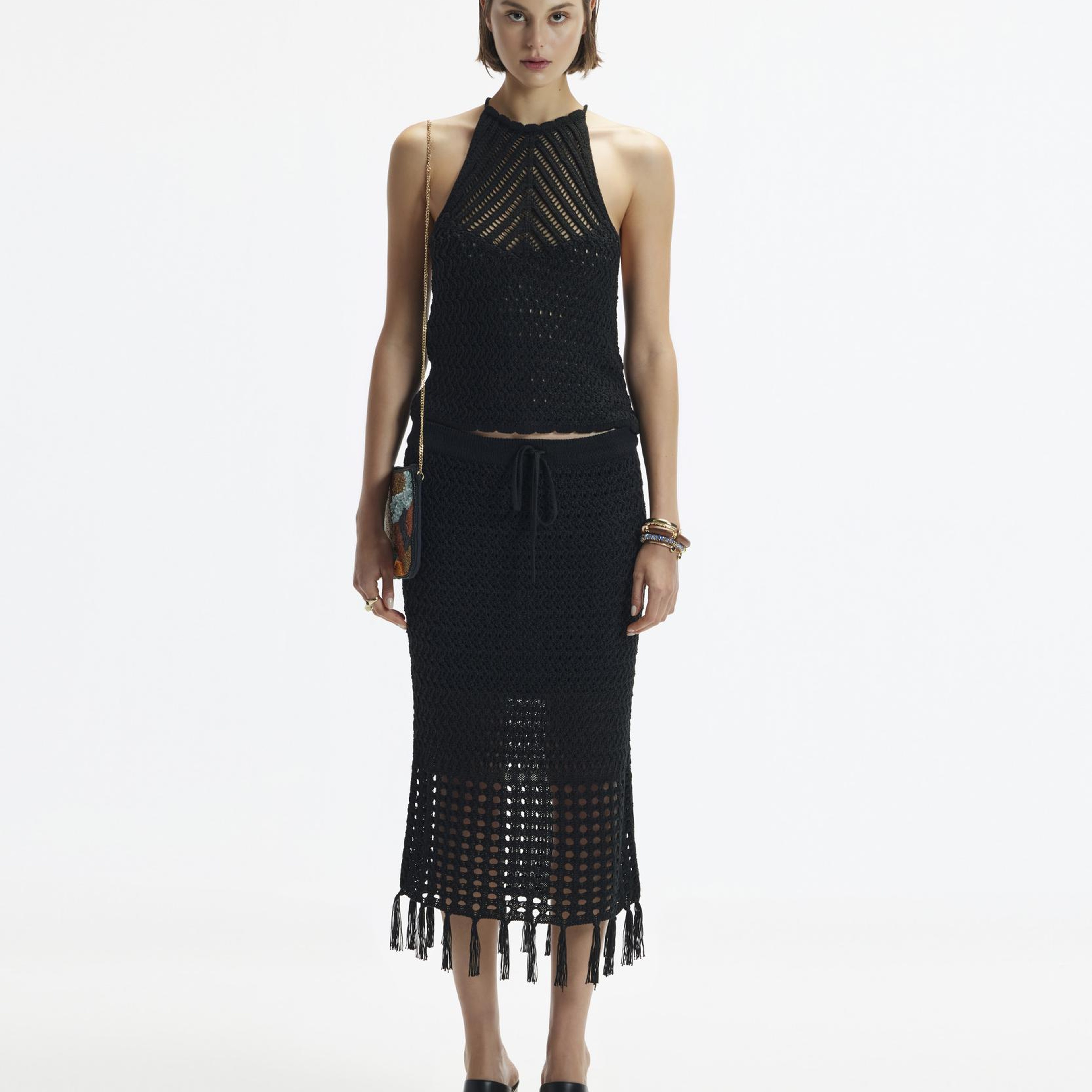 YARGICI Boyundan Bağlanan Triko Üst