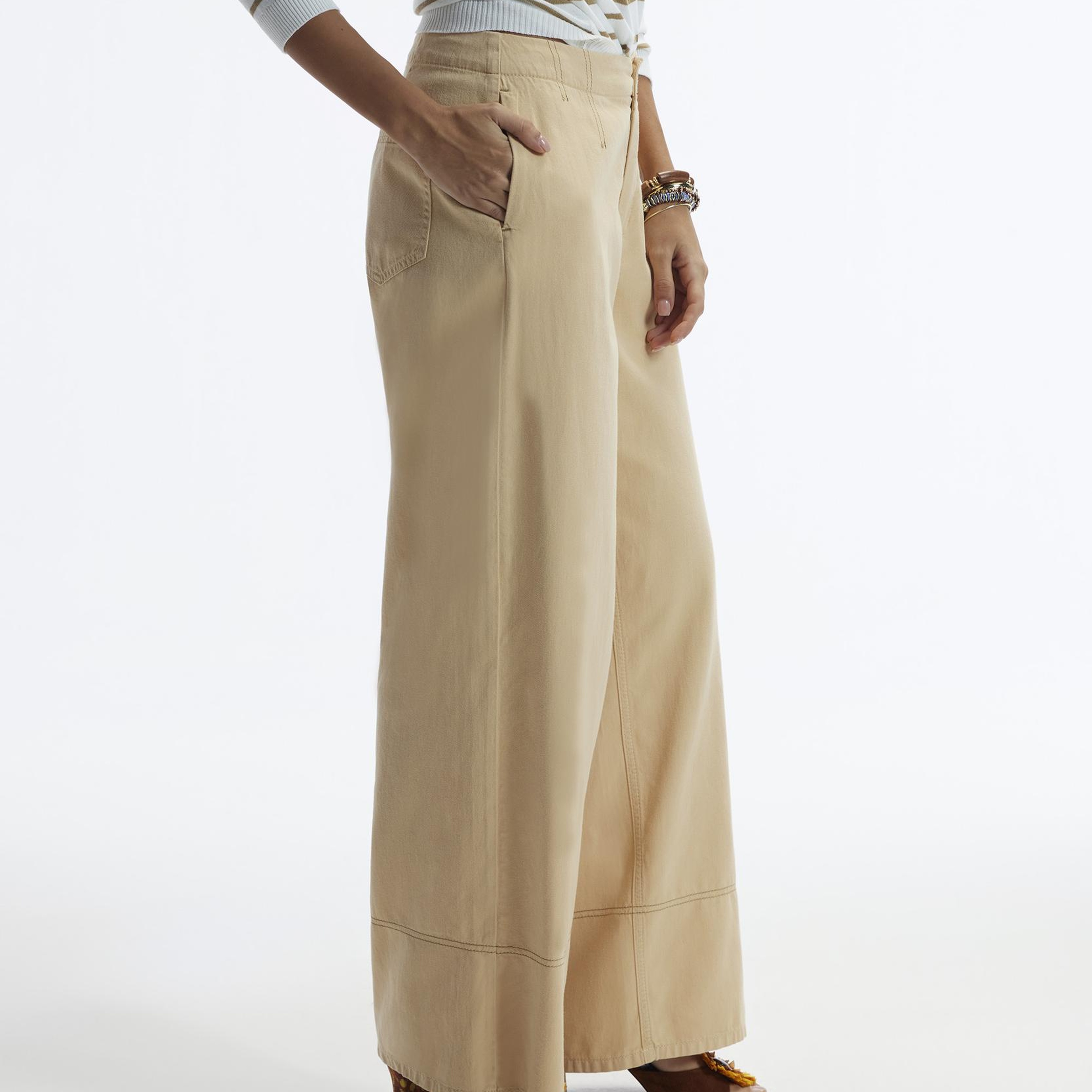 YARGICI Geniş Paça Yüksek Belli Pantolon