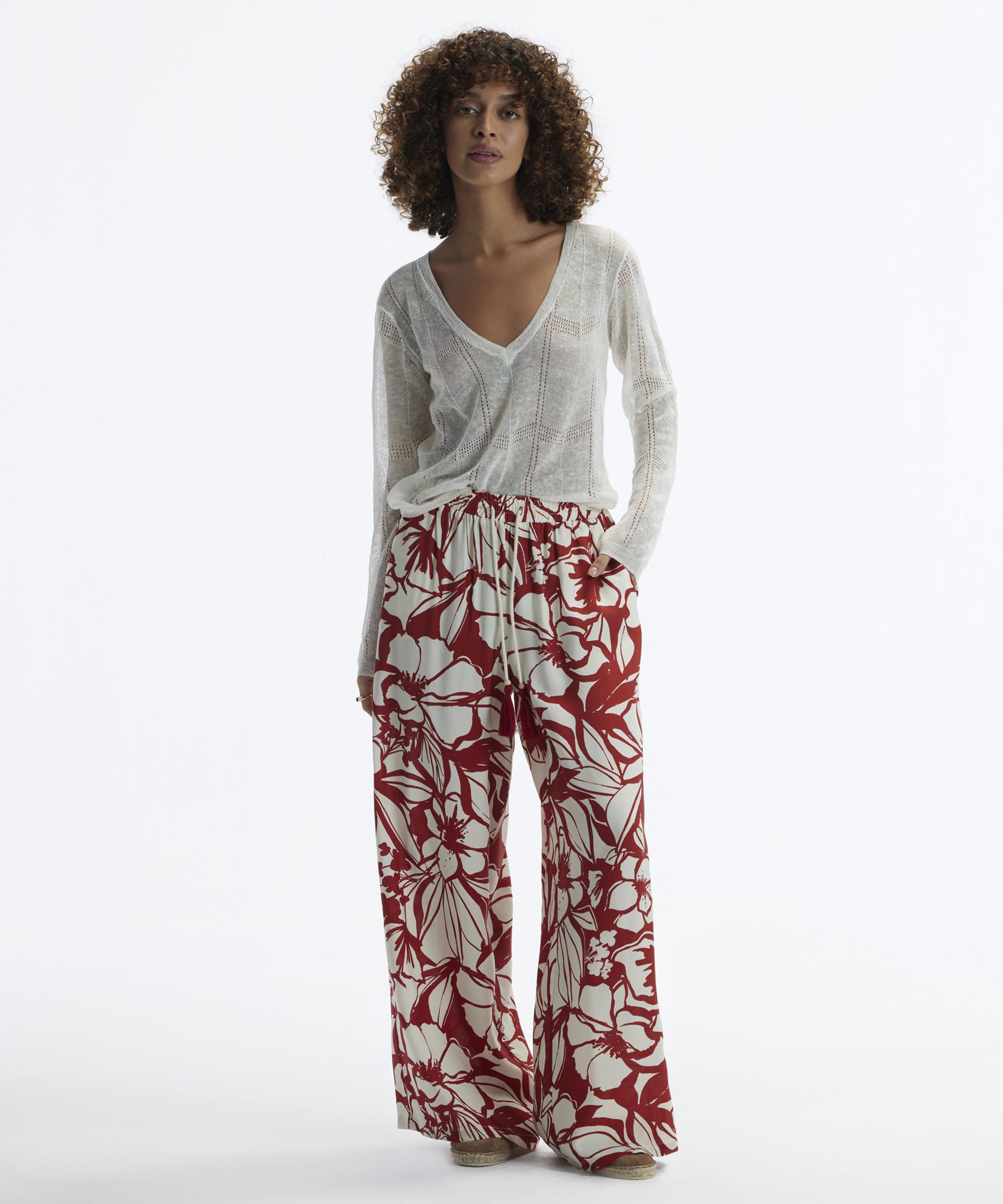 YARGICI Kordon Detaylı Bol Kesim Beli Lastikli Pantolon