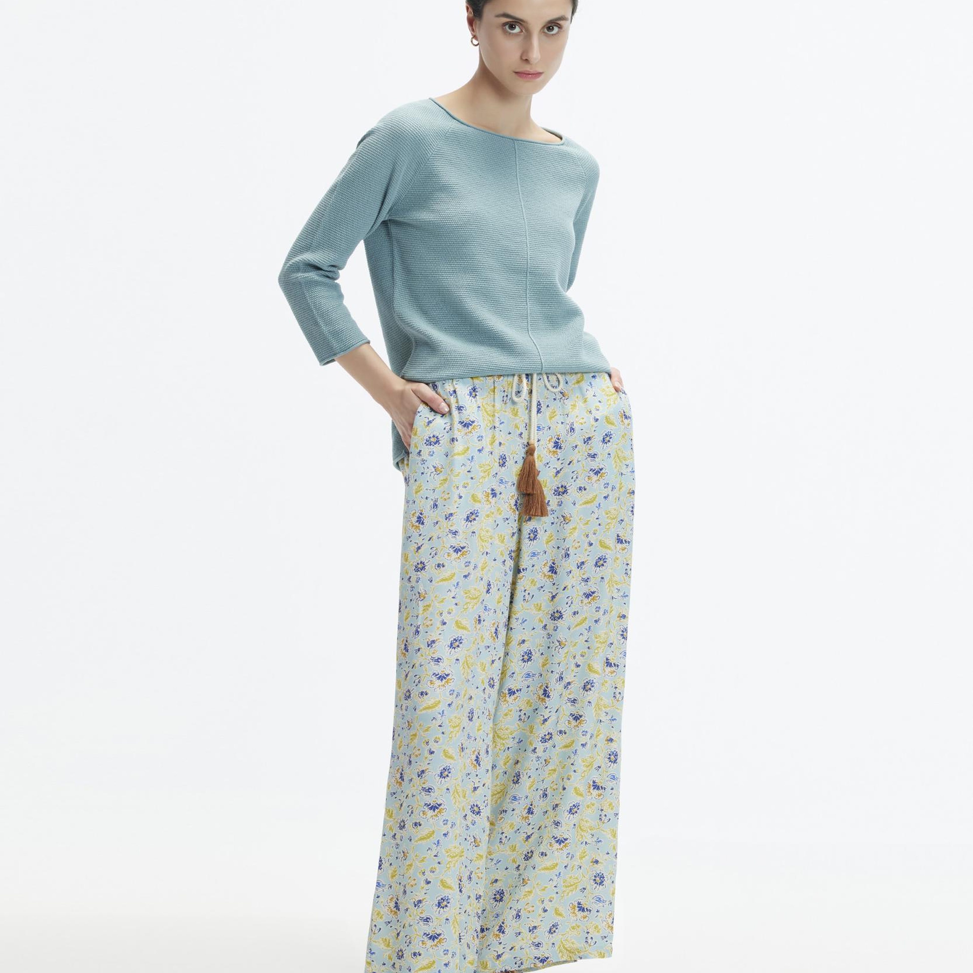 YARGICI Kordon Detaylı Bol Kesim Beli Lastikli Pantolon